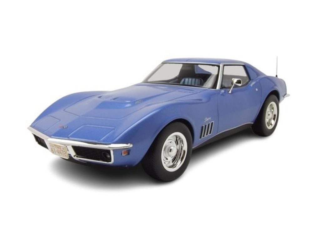 Norev Modellauto Chevrolet Corvette C3 1969 blau, Maßstab 1:18