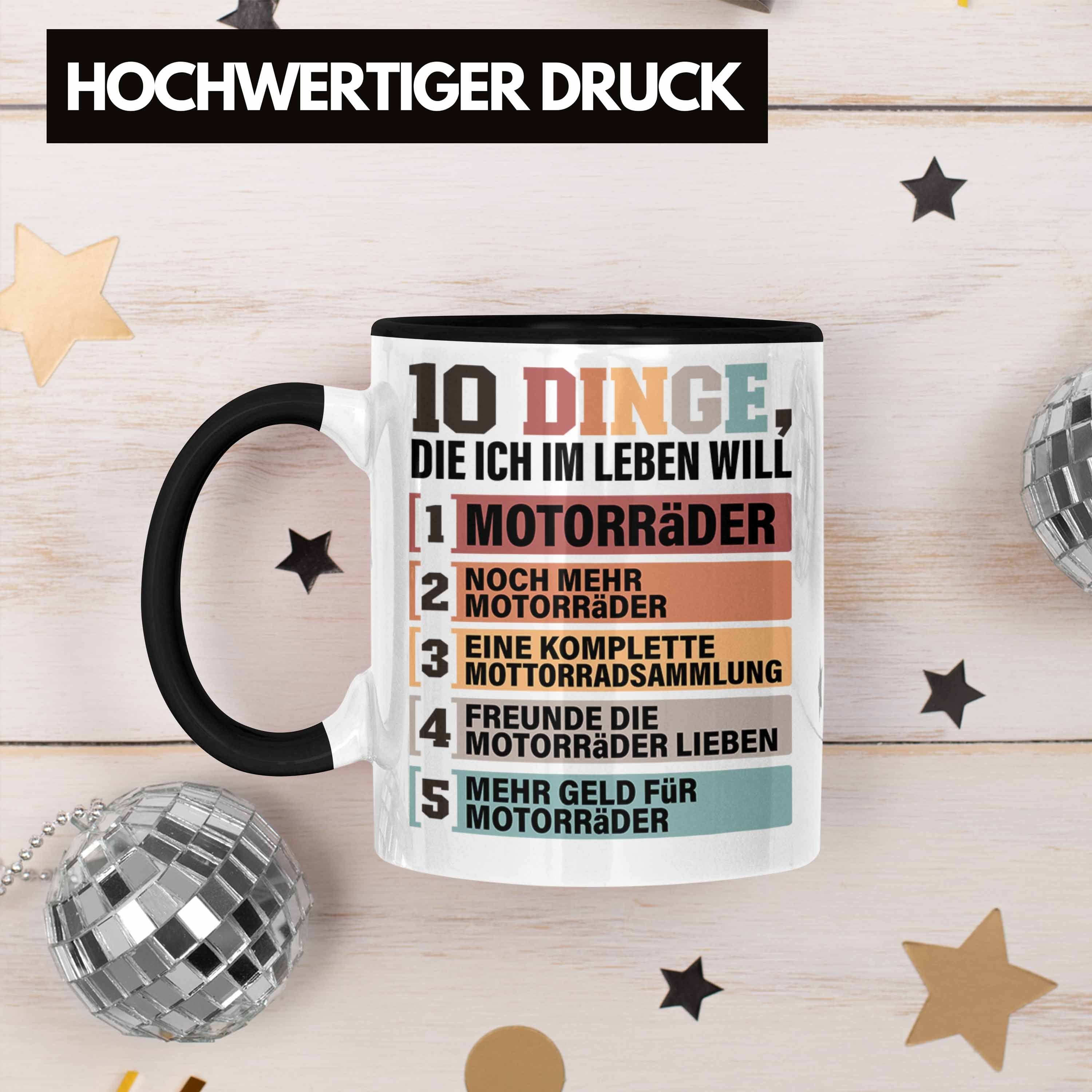 für Tasse Lust Tasse Trendation Spruch Geschenk Schwarz Geschenkidee Motorräder Motorradfahrer