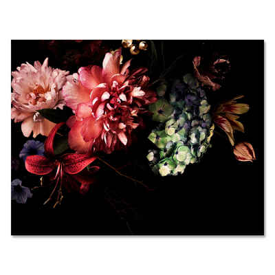 wandmotiv24 Leinwandbild Vintage, Blumen, Vintage (1 St), Wandbild, Wanddeko, Leinwandbilder in versch. Größen