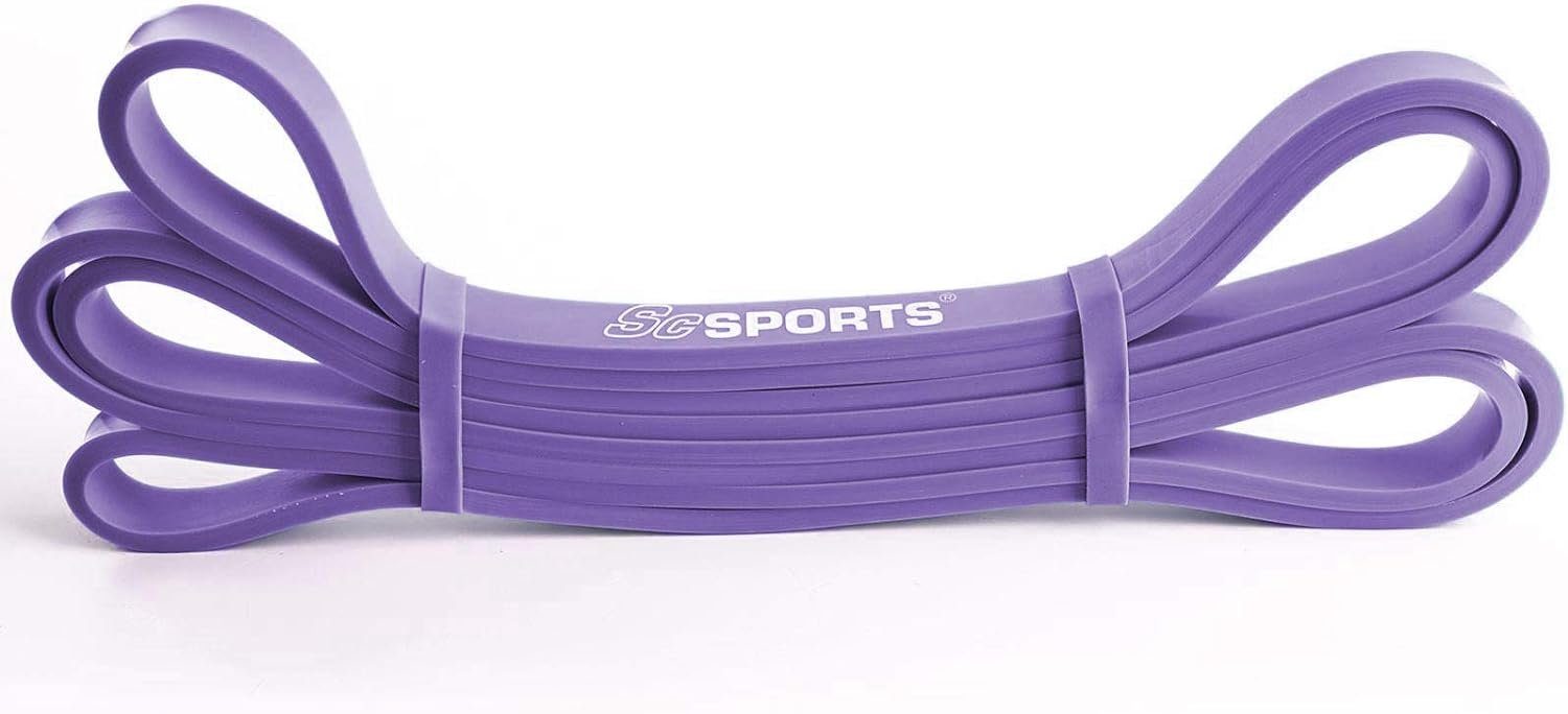 ScSPORTS® Widerstandsband 2m Gymnastikband Theraband Fitnessband Resistance Lila Band