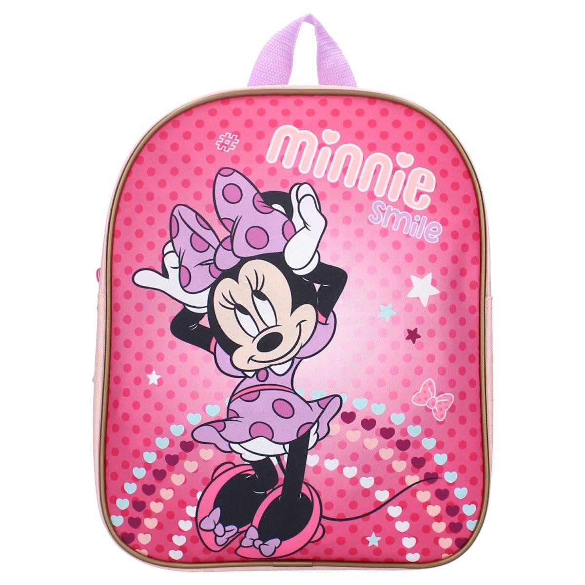 Vadobag Kinderrucksack Kinderrucksack 5 Liter Minnie Maus I Like Smiles (1-tlg), I Like Smiles