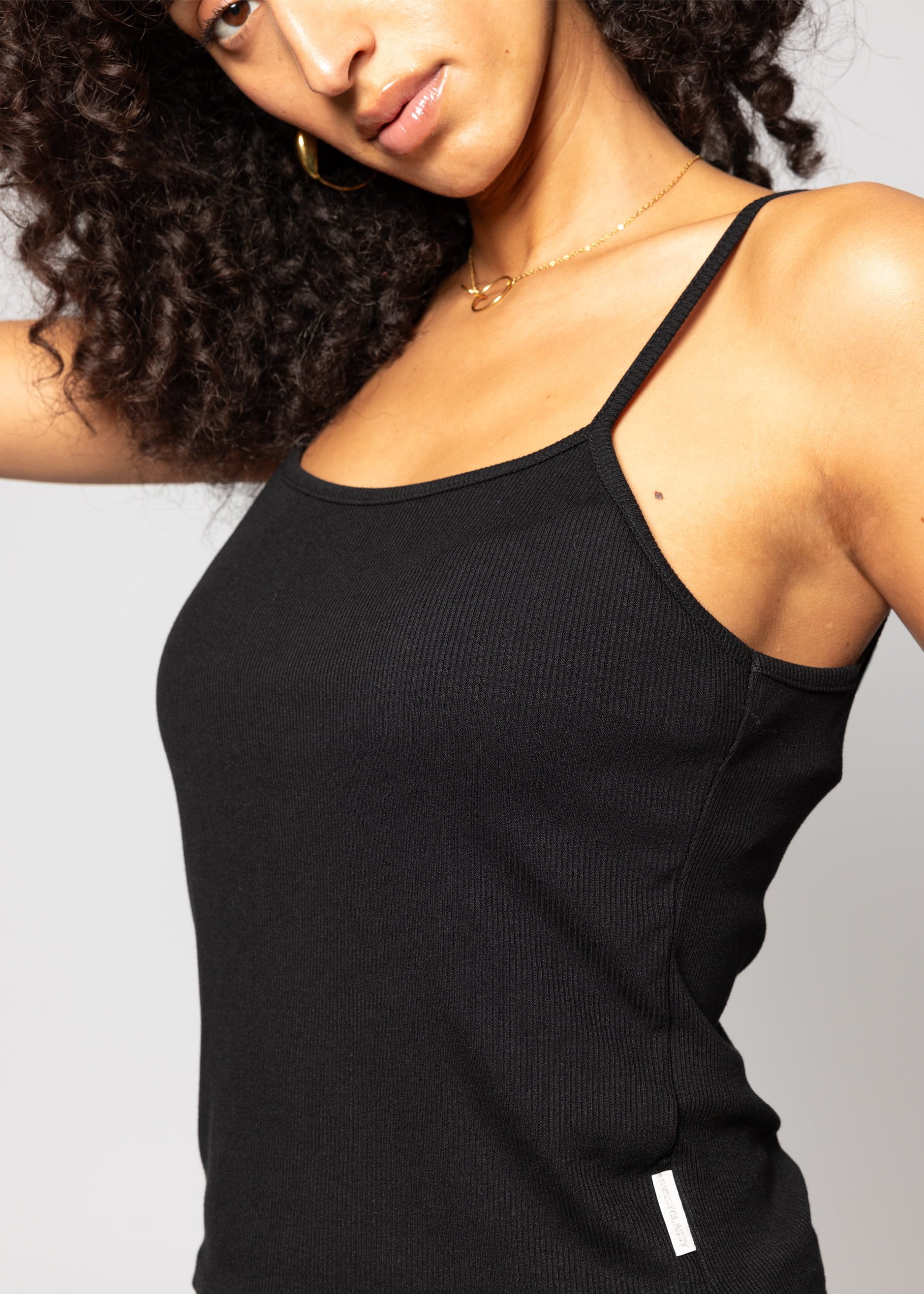 SASSYCLASSY Trägertop Basic Trägertop Damen aus Viskose gerippt