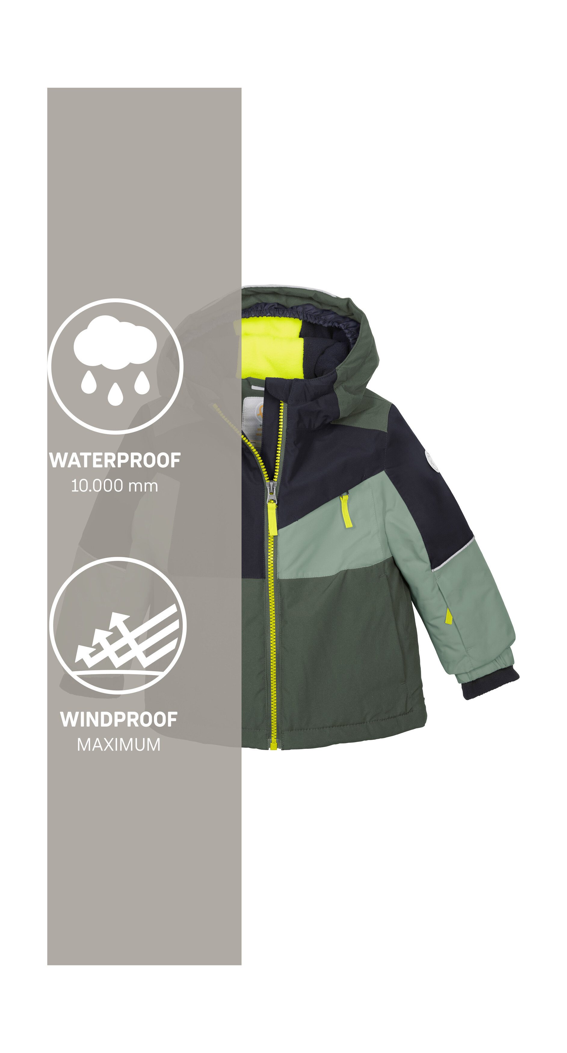 first instinct by killtec Skijacke FISW 42 MNS SKI JCKT Funktionsjacke: wasserdicht, Colourblock, Ärmel verlängerbar