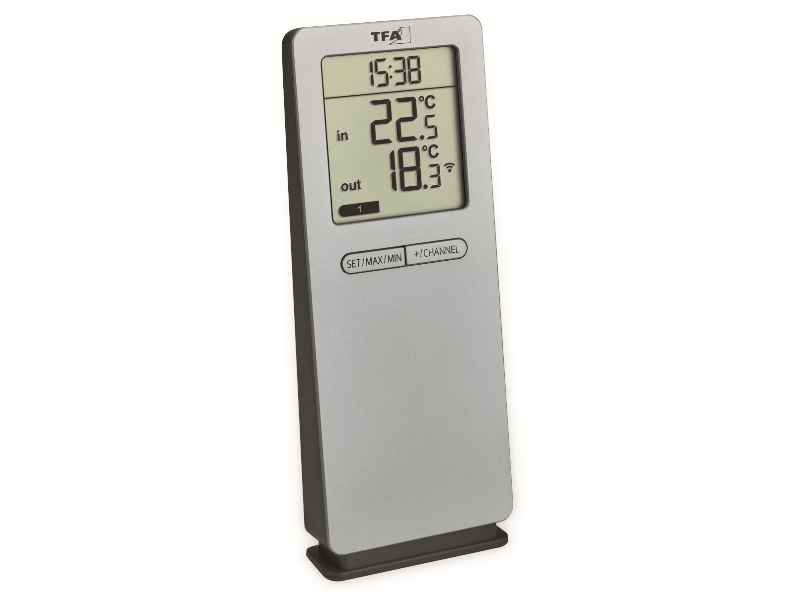 Tfa Fensterthermometer Funkthermometer LOGOneo Messbereich innen bis +50 °C  / außen -40 °C bis +60 °C H155xB64xT46mm Kunststoff