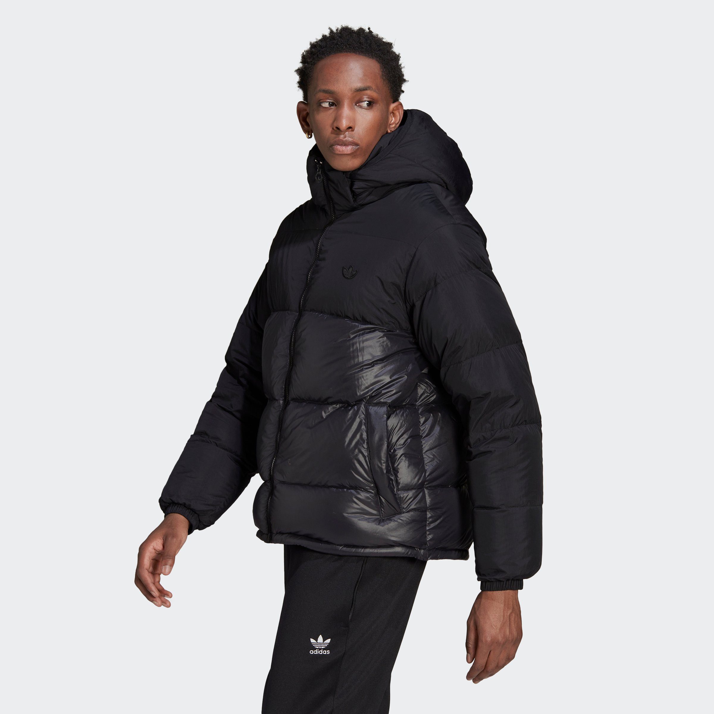 Originals adidas DOWN DAUNENJACKE HOODED REGEN PUFFER schwarz Outdoorjacke