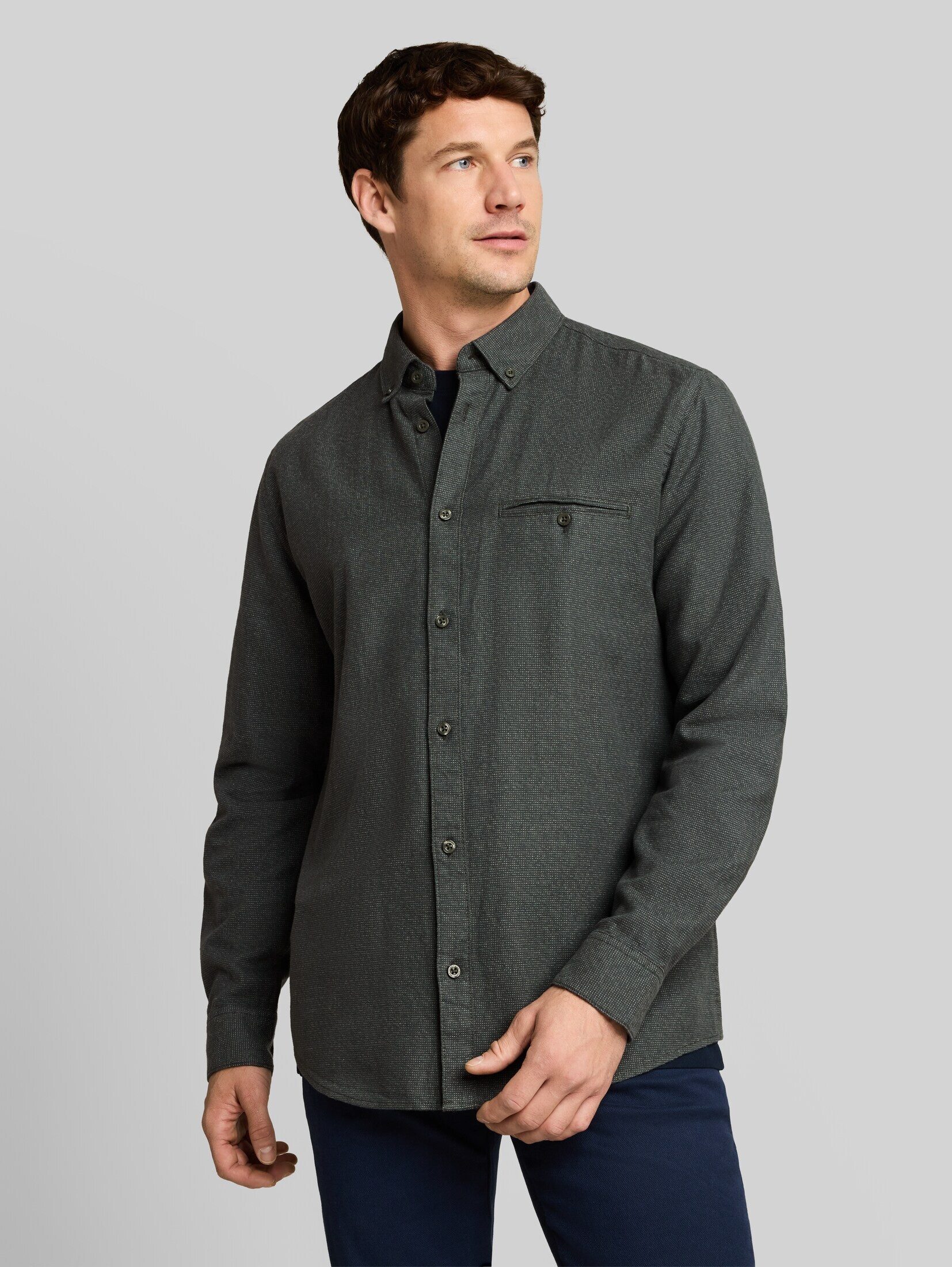TOM TAILOR Langarmhemd Blusen & Shirts Regular Fit Hemd aus Baumwolle
