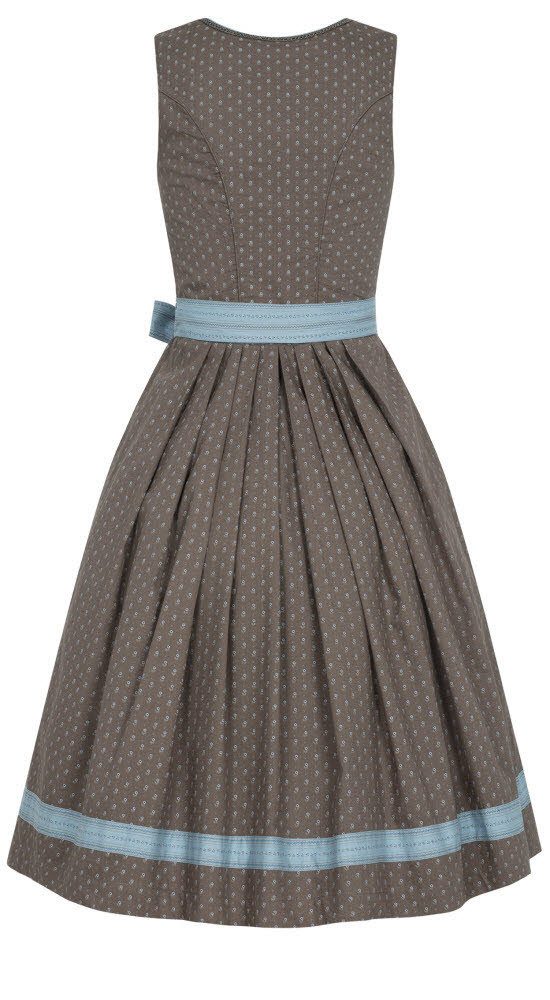 Nübler Trachtenkleid Midi Dirndl Felicitas in Braun von Nübler günstig online kaufen