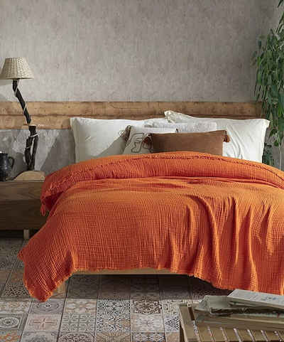 Tagesdecke BOHORIA® Premium Musselin Tagesdecke „Pure“ 100% Baumwolle, 200x250cm, BOHORIA, Kann für Bett, Sofa, Stuhl, Outdoor und Indoor genutzt werden.