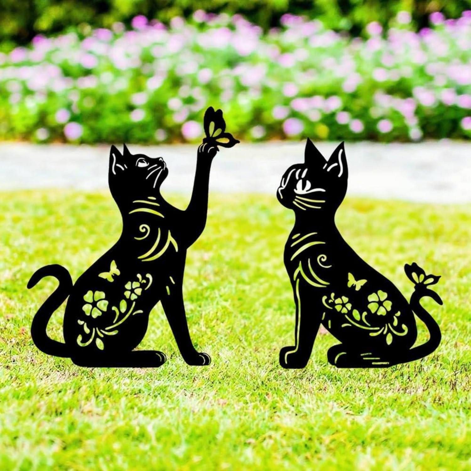 LuxusKollektion Tierfigur Gartenstecker Katze 2er-Set (2 St)