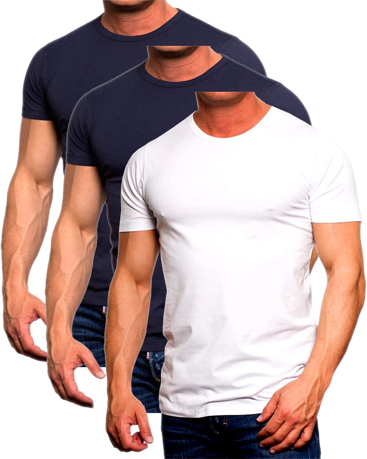 Jack & Jones T-Shirt (3er-Pack) Basic mit Rundhalsausschnitt günstig online kaufen
