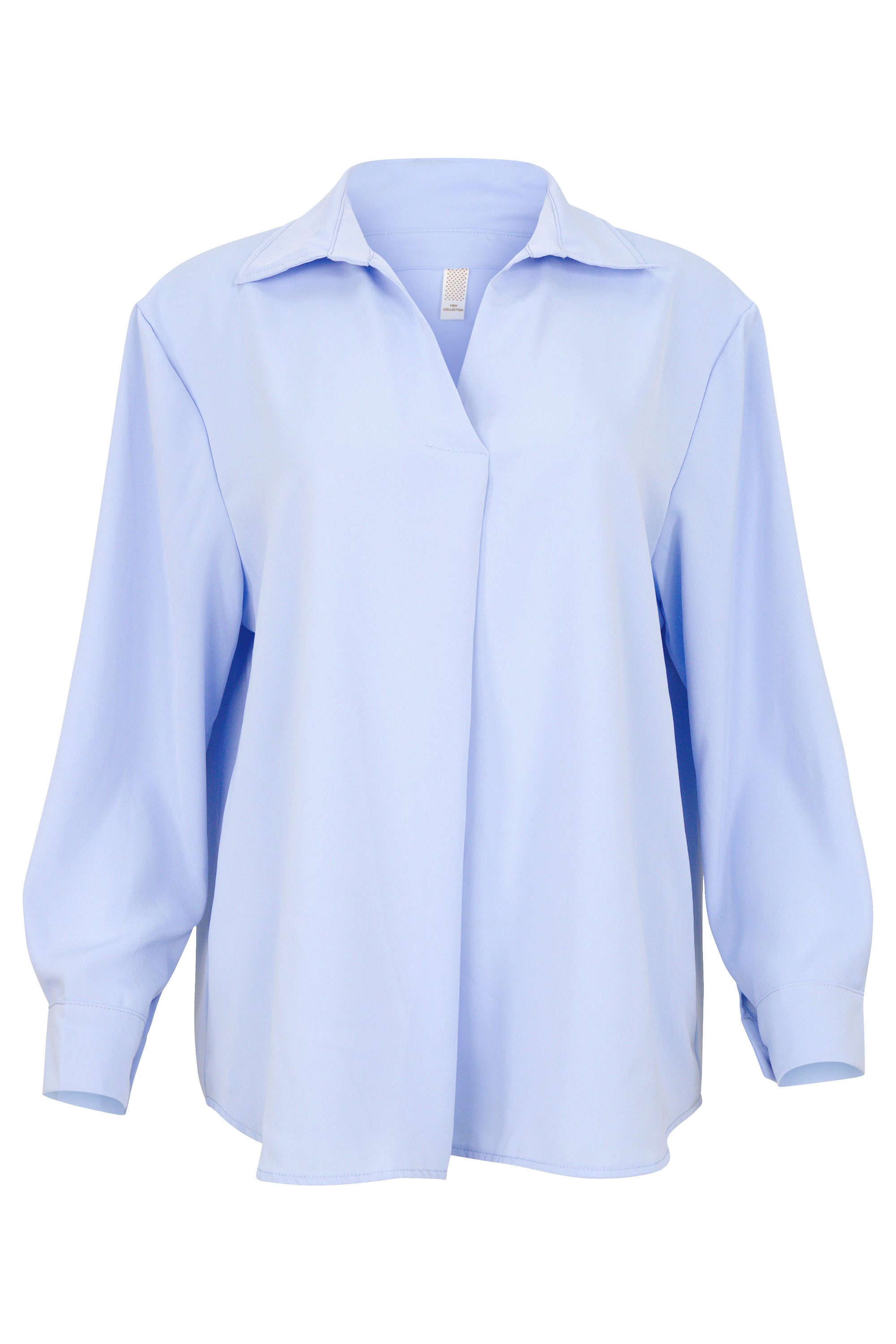 malito more than fashion Schlupfbluse Basic Bluse Uni 2300 elegante langarm günstig online kaufen