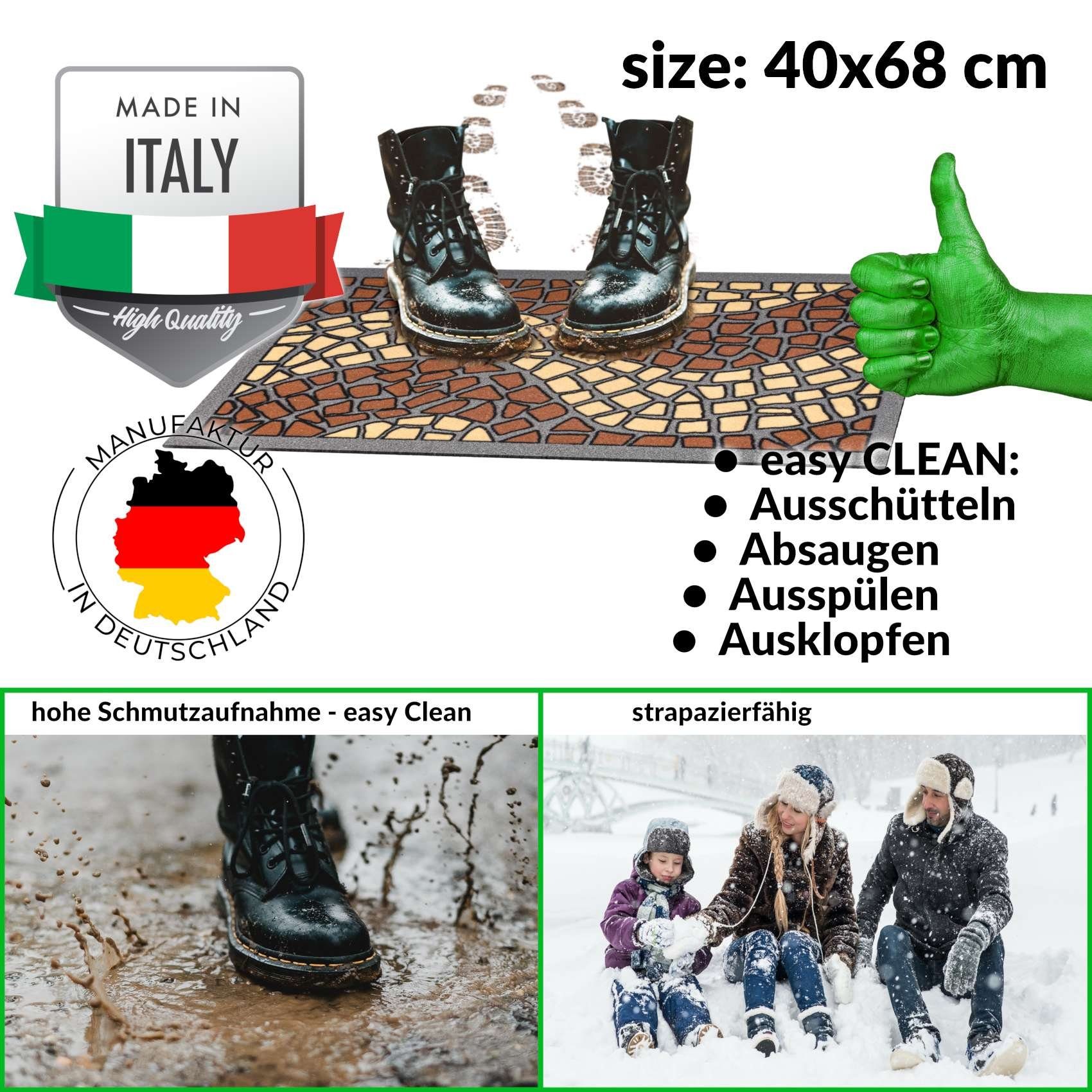 ANRO Fußmatte Rutschfeste Gummibasis Türmatte Schmurzfangmatte, günstig online kaufen
