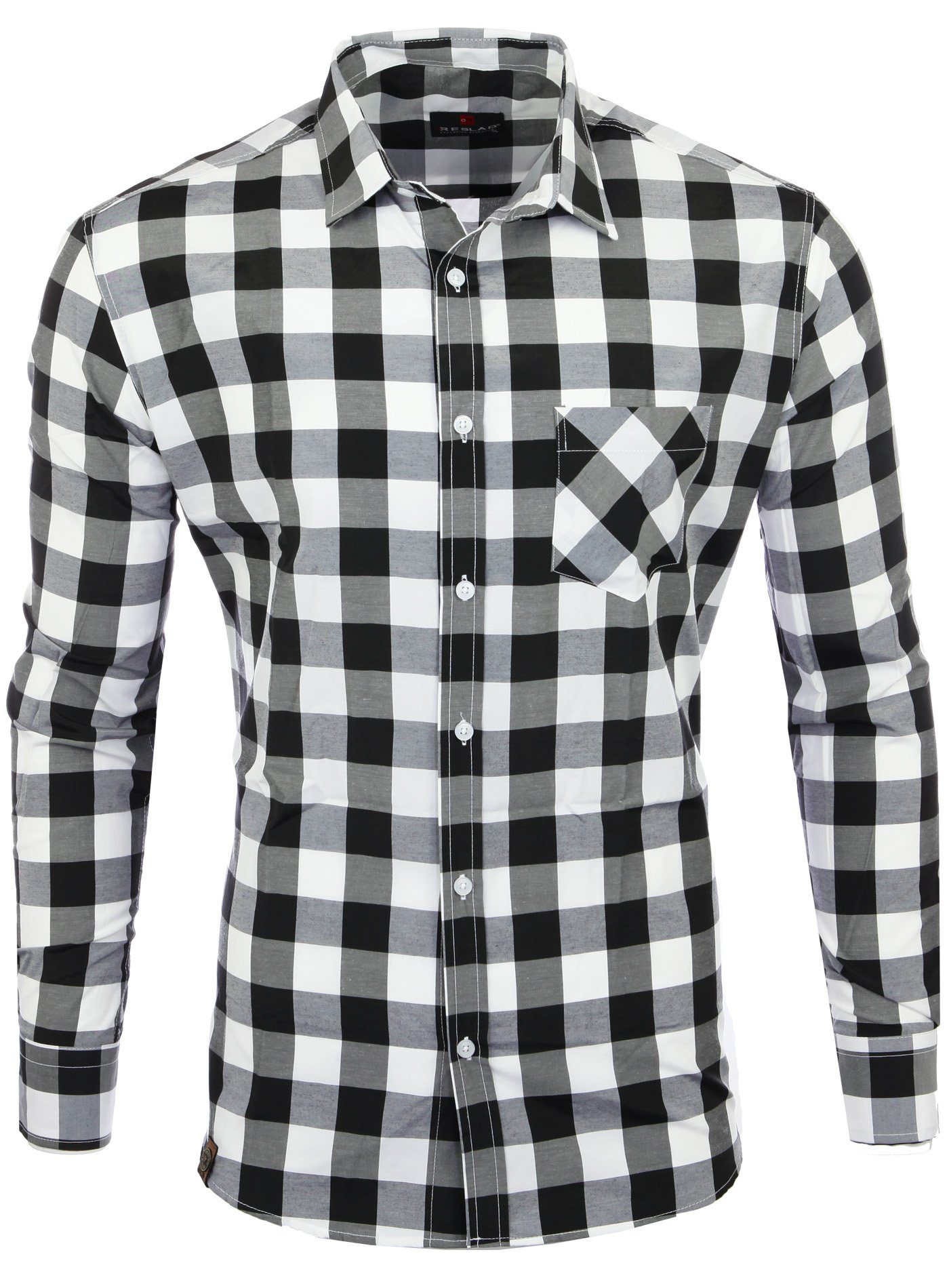 Reslad Langarmhemd »Reslad Hemd kariert Herren Vintage Holzfällerhemd«  Checked Flanellhemd Karo Holzfällerhemd online kaufen | OTTO