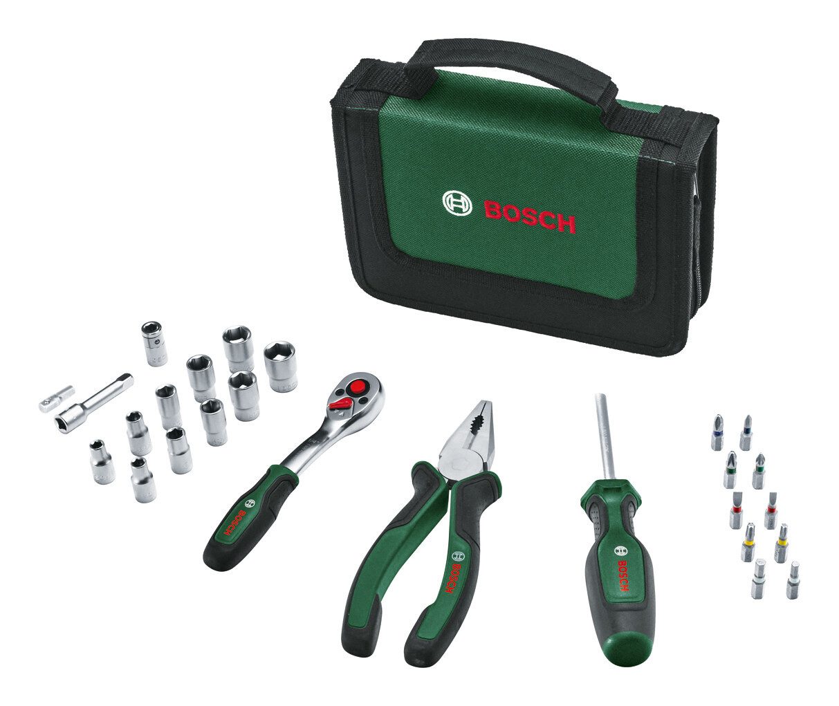 BOSCH Werkzeugset, (26 Teile), Starter Werkzeug Set mit verschiedenen Handwerkzeugen, 26-teilig
