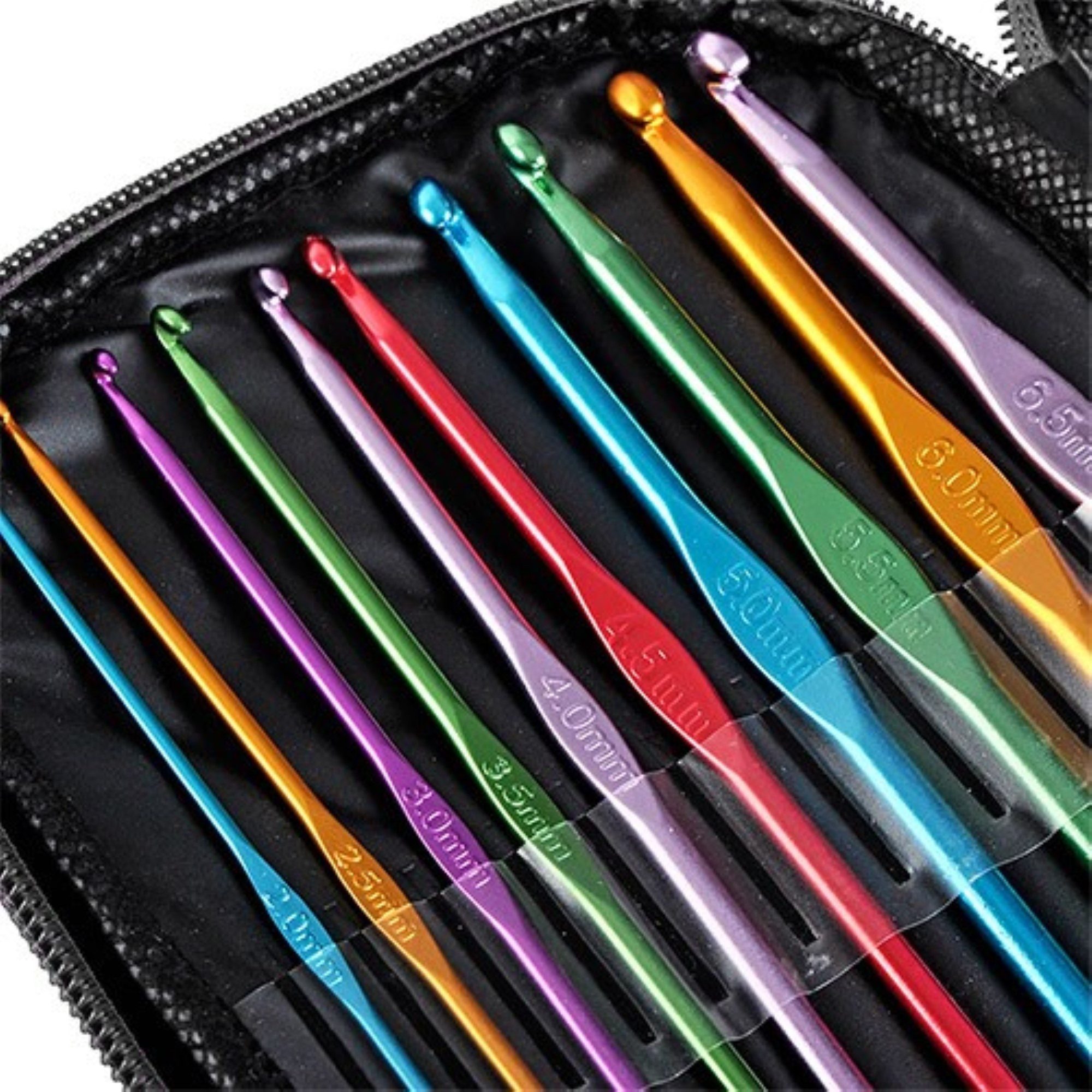 Ruhhy Häkelnadeln 50tlg. Häkelset: Ergonomisches Häkelzubehör mit Etui, 50-teiliges Häkelset 50 St., 50-teiliges Häkelset, 50-teiliges Häkelset mit hochwertigen – Bild 4 von 5