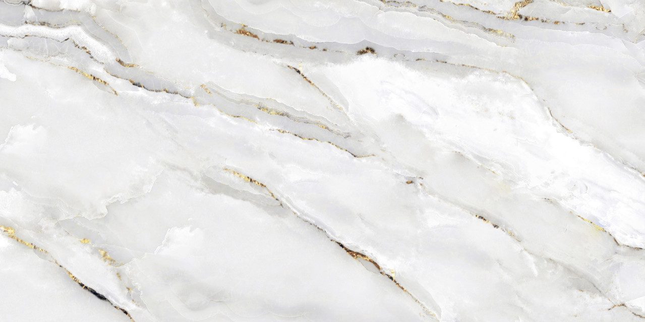 Euro Stone Wandfliese Bodenfliese Feinsteinzeug Alabaster Cleo Light 60, Feinsteinzeug, Gold Grau Weiß