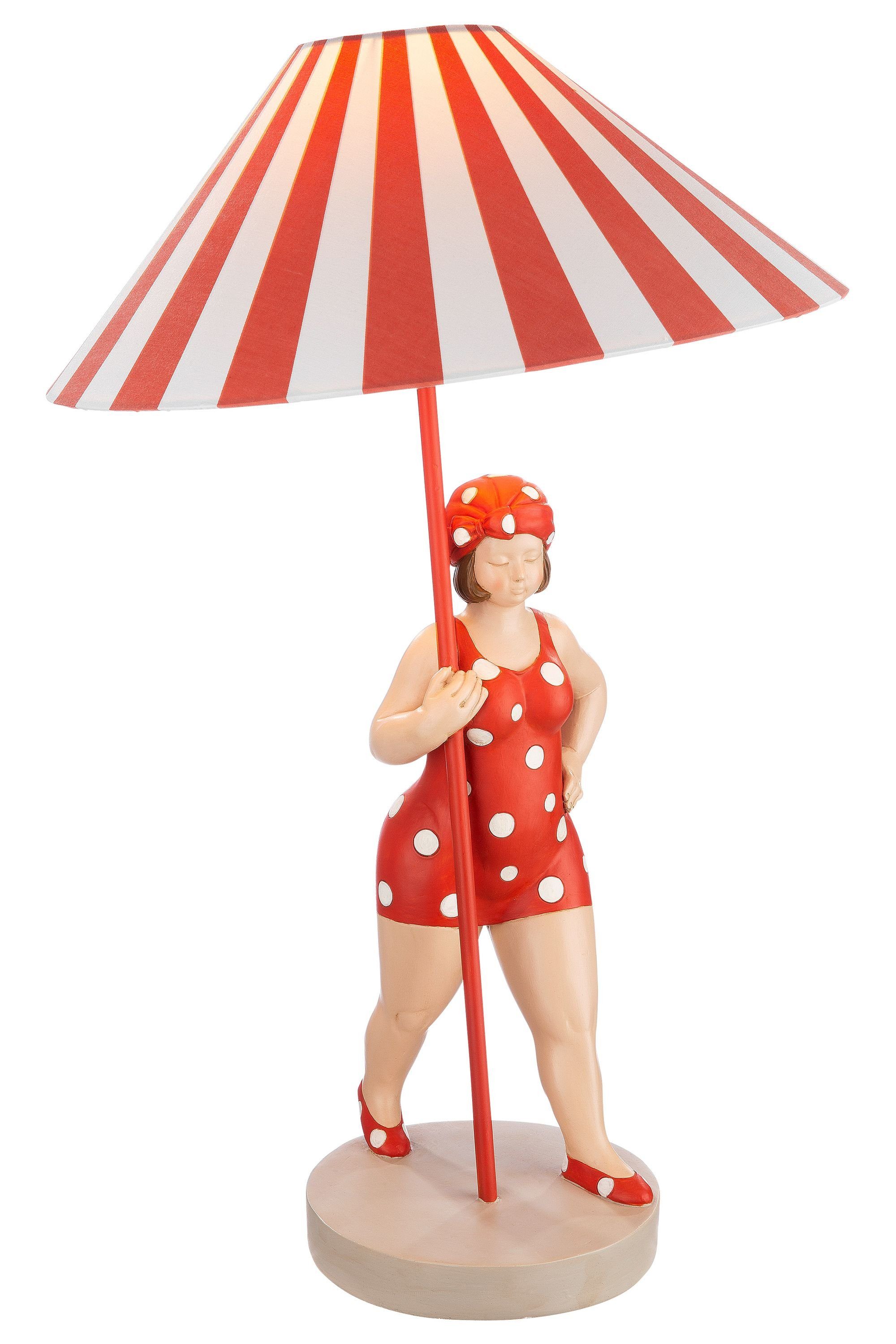 GILDE Tischleuchte GILDE Lampe Becky - rot - H. 60cm x D. 38,5cm