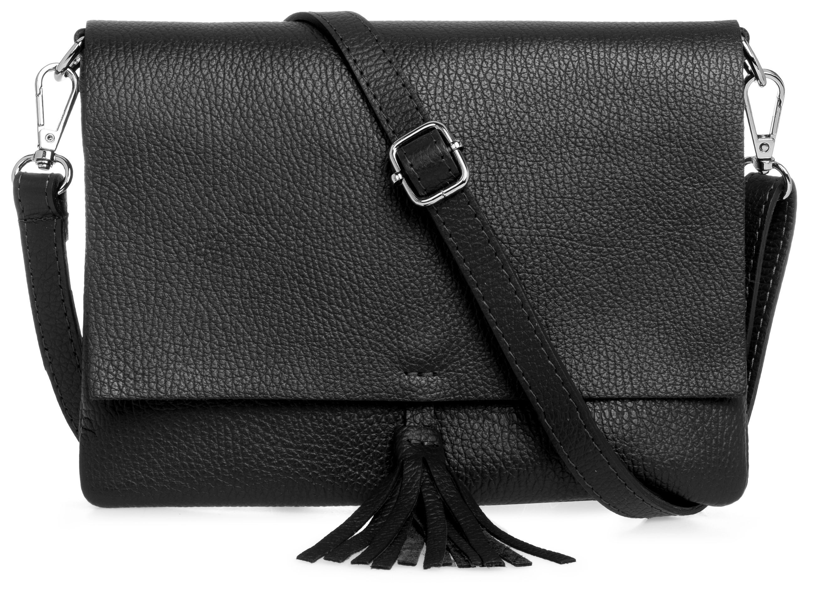 Caspar Clutch Abendtasche Damen Leder Handtasche - CLASSIC LINE - Modell No.830, leicht, elegant & unempfindlich - 100% Echtleder - Handmade in Italy