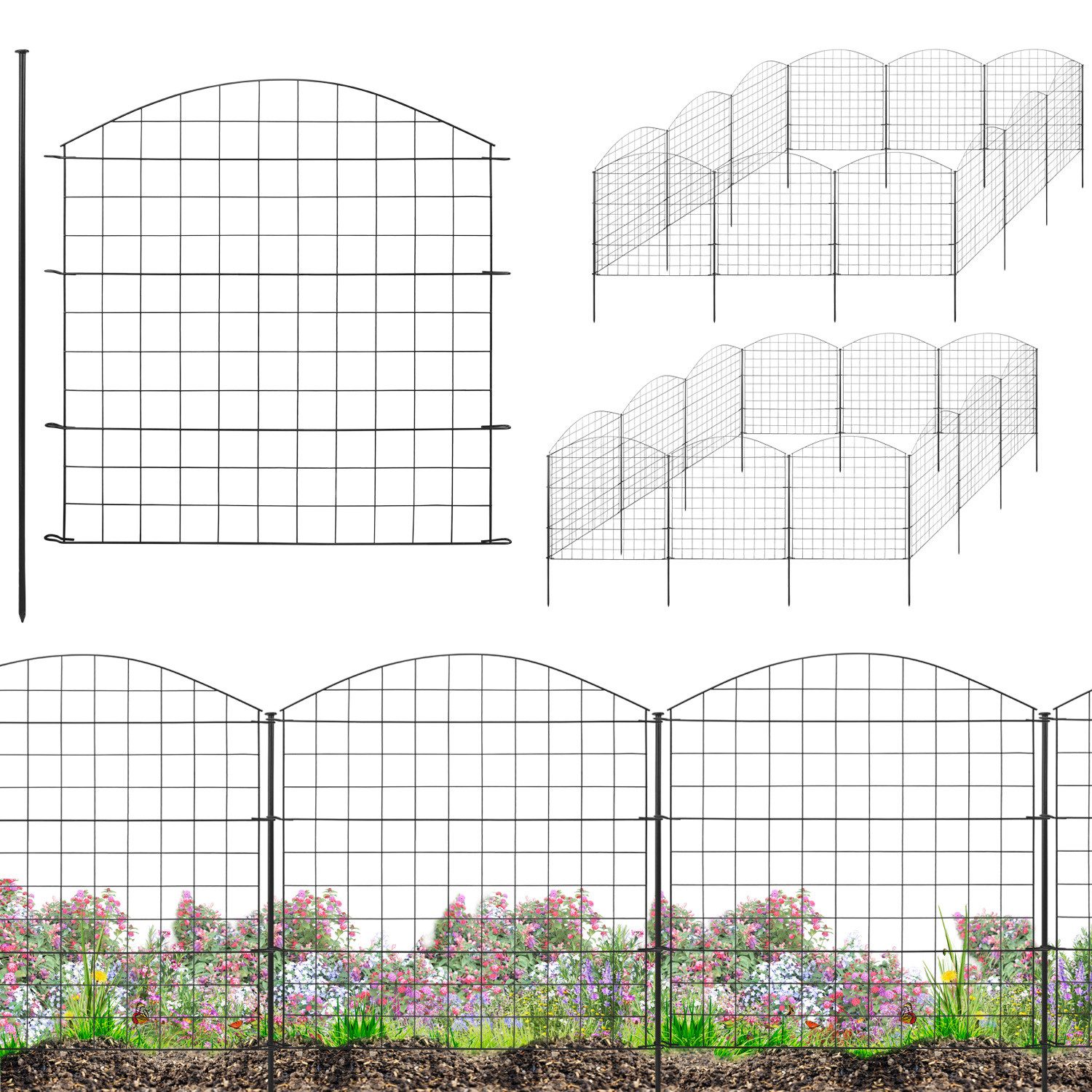 V2Aox Teichzaun Zaun Gartenzaun Steckzaun Teichzaun günstig online kaufen
