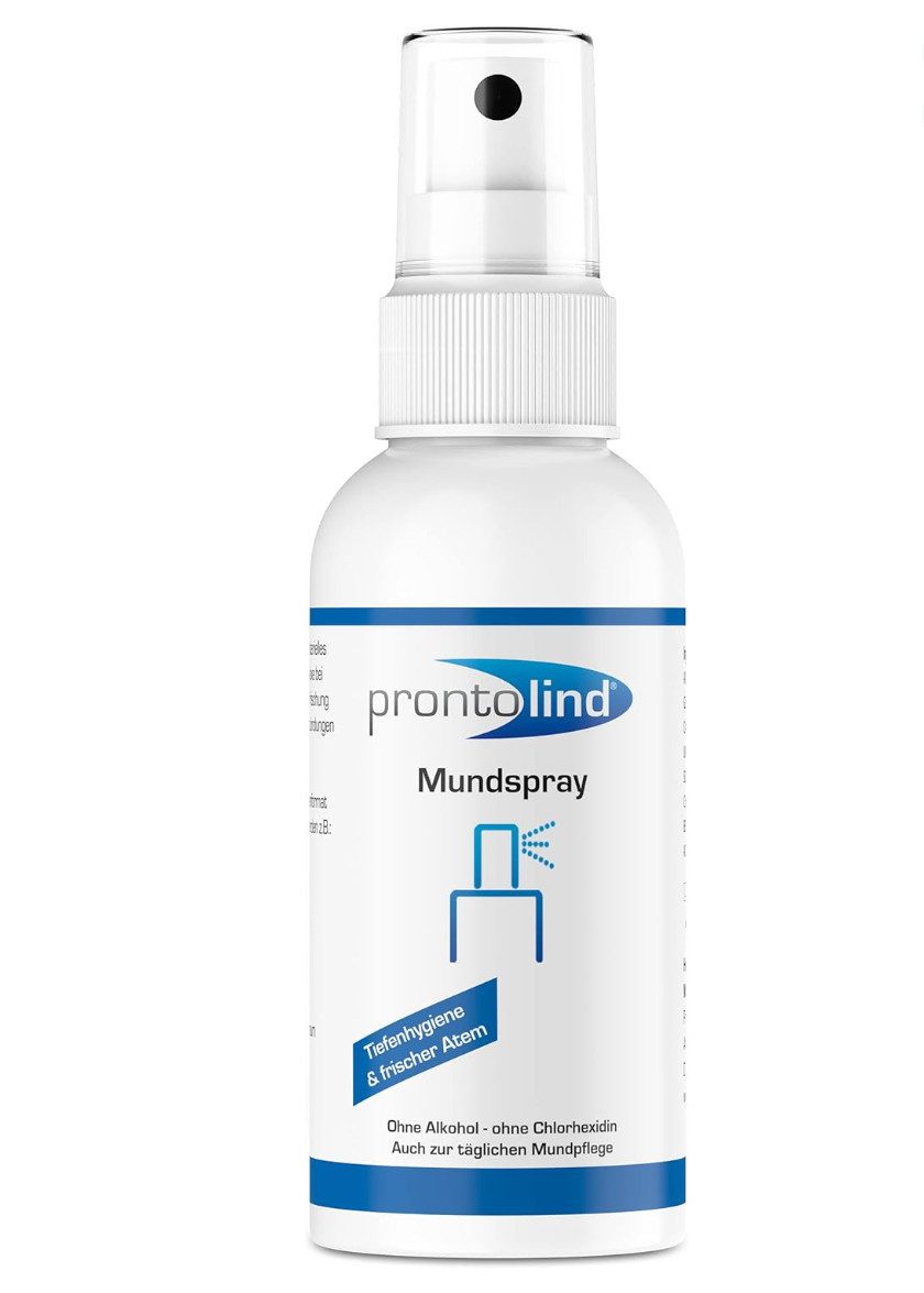 DocMed Mundspray Prontolind Mundspray 75 ml, (Kompakte Größe, Ideal für unterwegs, 1-tlg) Geeignet zur Unterstützung der Mundhygiene