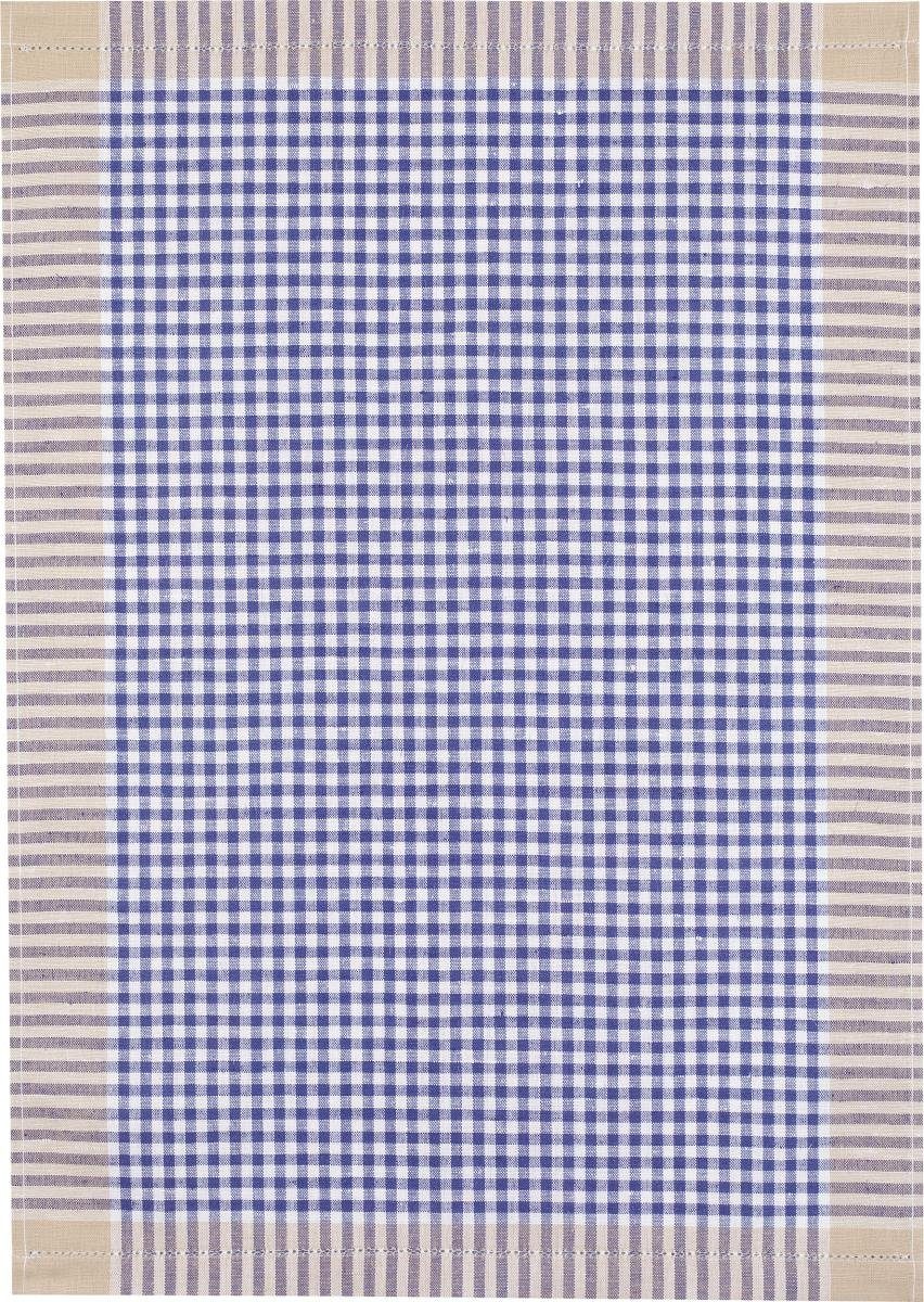 Halbleinen 50 Kracht ca. Landhaus, Geschirrtücher 3-tlg., Geschirrtuch 70 Set), (3 cm, 3er (Set, Stück), Blau Pack x