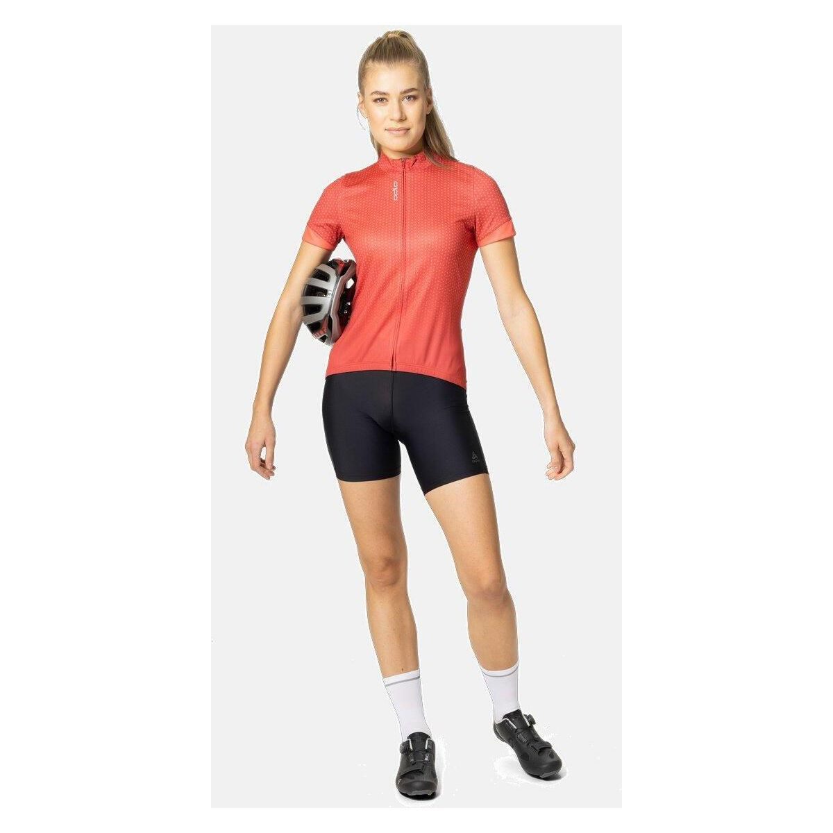 Odlo Radtrikot T-shirt s/u Collar Short Sleeve Full Zip Essentia