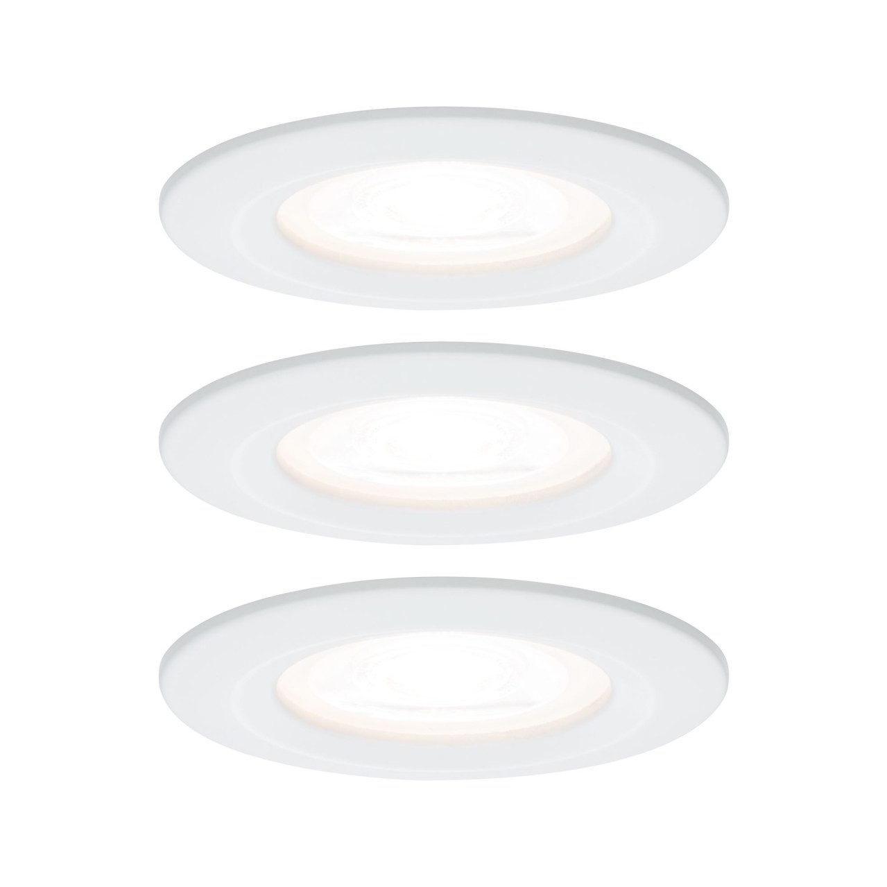 Paulmann LED Einbaustrahler Paulmann LED Einbauleuchte Nova 3er Set weiß Ø 7,8, Inkl. Leuchtmittel, Nicht dimmbar ohne Bewegungsmelder