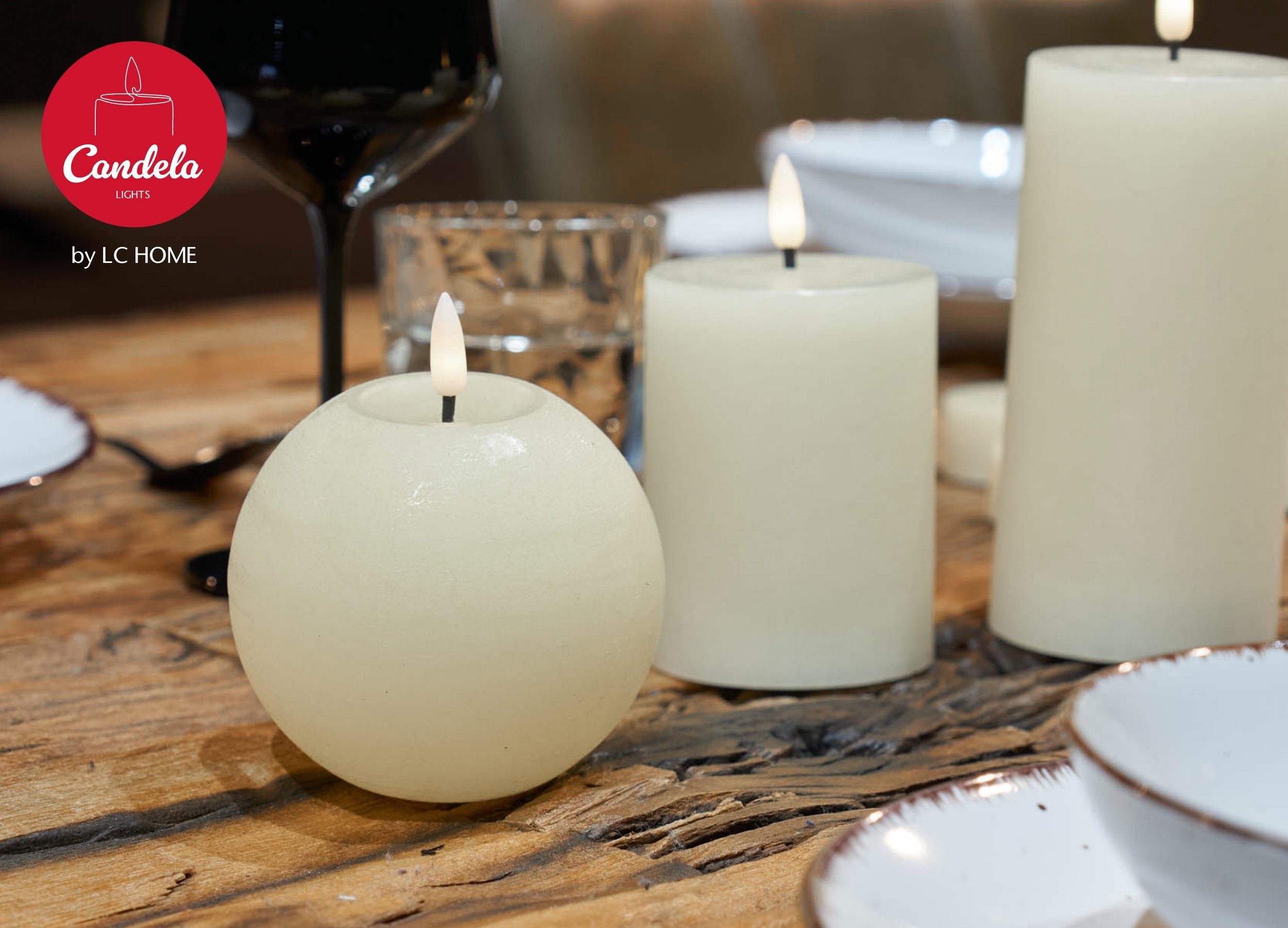 LC Home LED-Kerze Candela Lights H:7xØ8cm günstig online kaufen