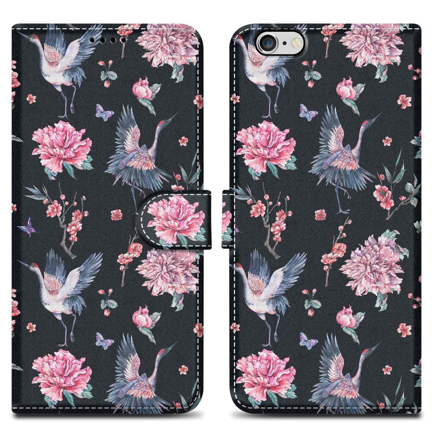 Cadorabo Handyhülle für iPhone 6 / 6S Hülle Apple iPhone 6 / 6S, Handy Schutzhülle - Hülle, Standfunktion, Kartenfach, Magnetverschluss