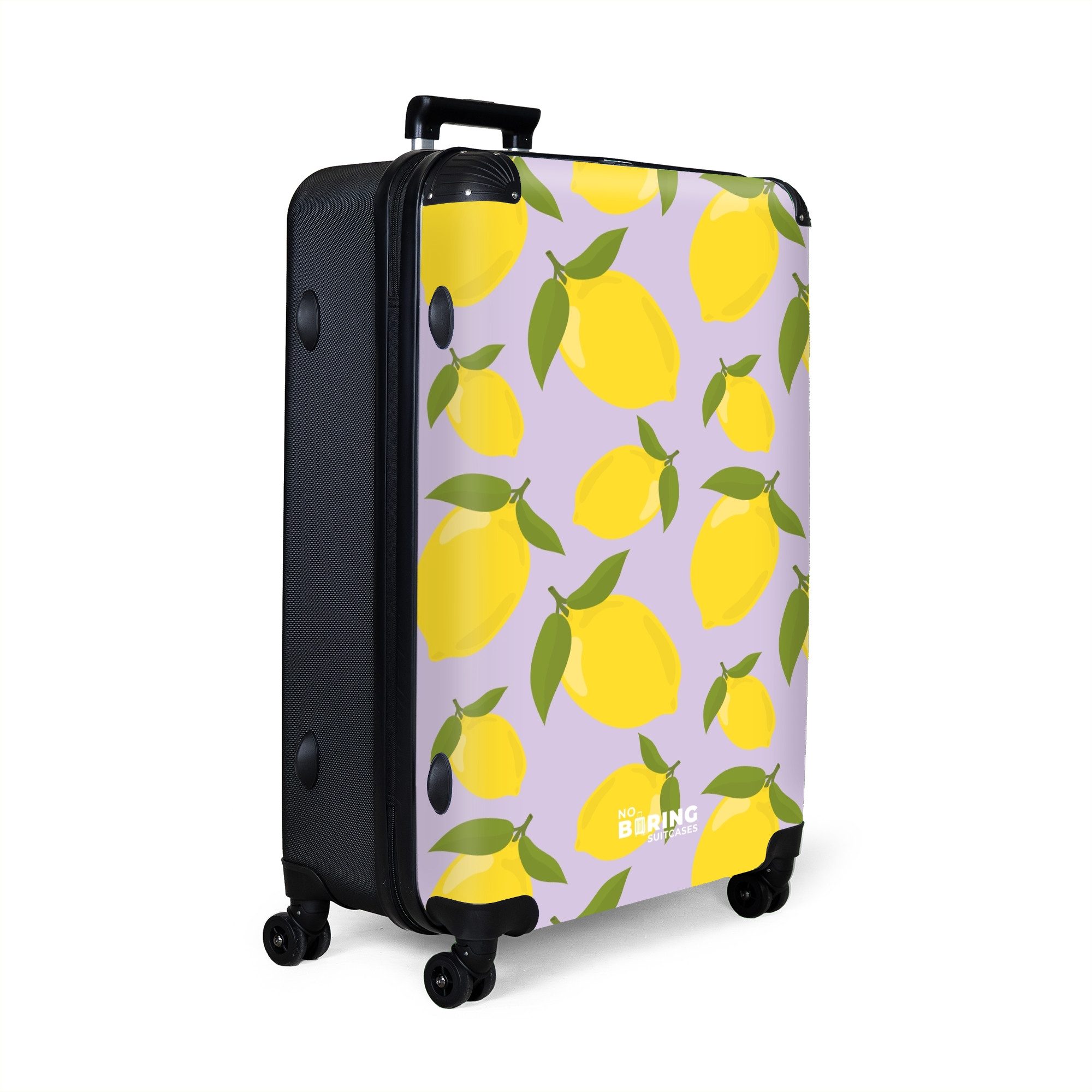 NoBoringSuitcases.com© Hartschalen-Trolley Pastellviolett mit Zitronen 77 günstig online kaufen