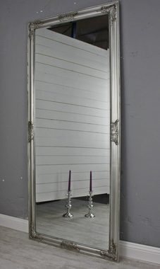 elbmöbel Wandspiegel Spiegel silber barock 162cm, Spiegel: Wandspiegel 162x72x7 cm silber Stilvoll