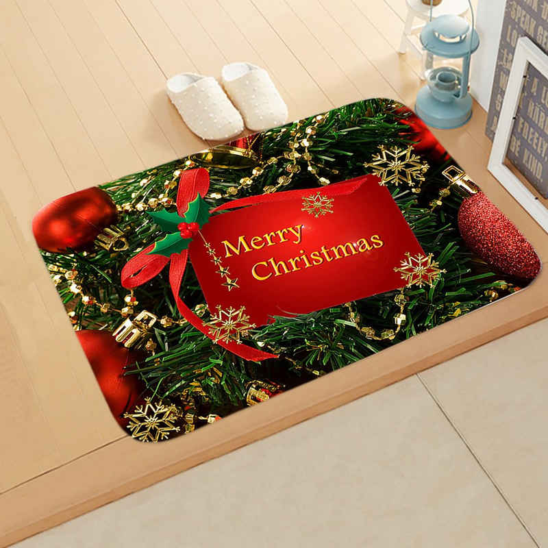 Fußmatte Weihnachtsteppich Matten,Fußmatten,Weihnachtsteppich 3D rutschfest, Vaxiuja