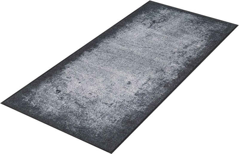 Teppich Shades of Grey, wash+dry by Kleen-Tex, rechteckig, Höhe: 7 mm, rutschhemmend, waschbar, Wohnzimmer