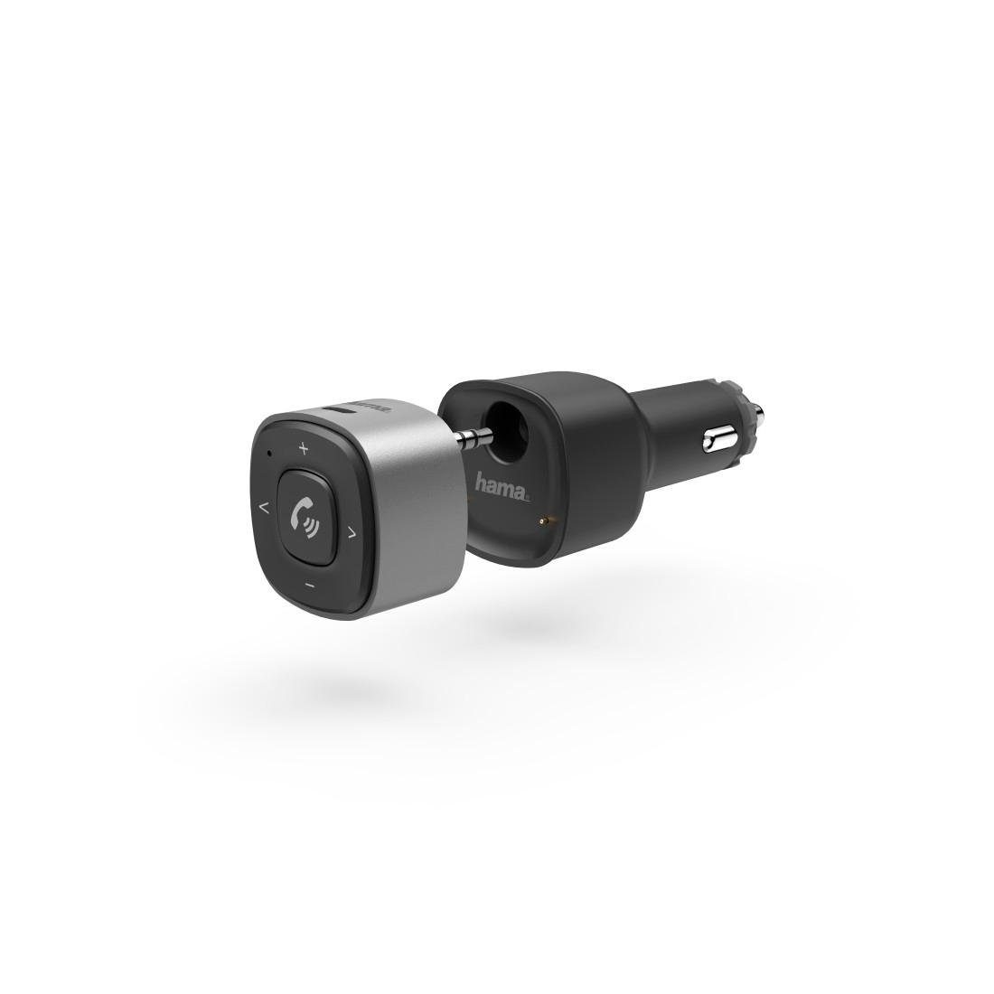 Hama Bluetooth®-Receiver für Kfz, 3,5-mm-Stecker u. Ladegerät Bluetooth- Adapter, Integrierter Li-Polymer-Akku- keine separate Stromversorgung