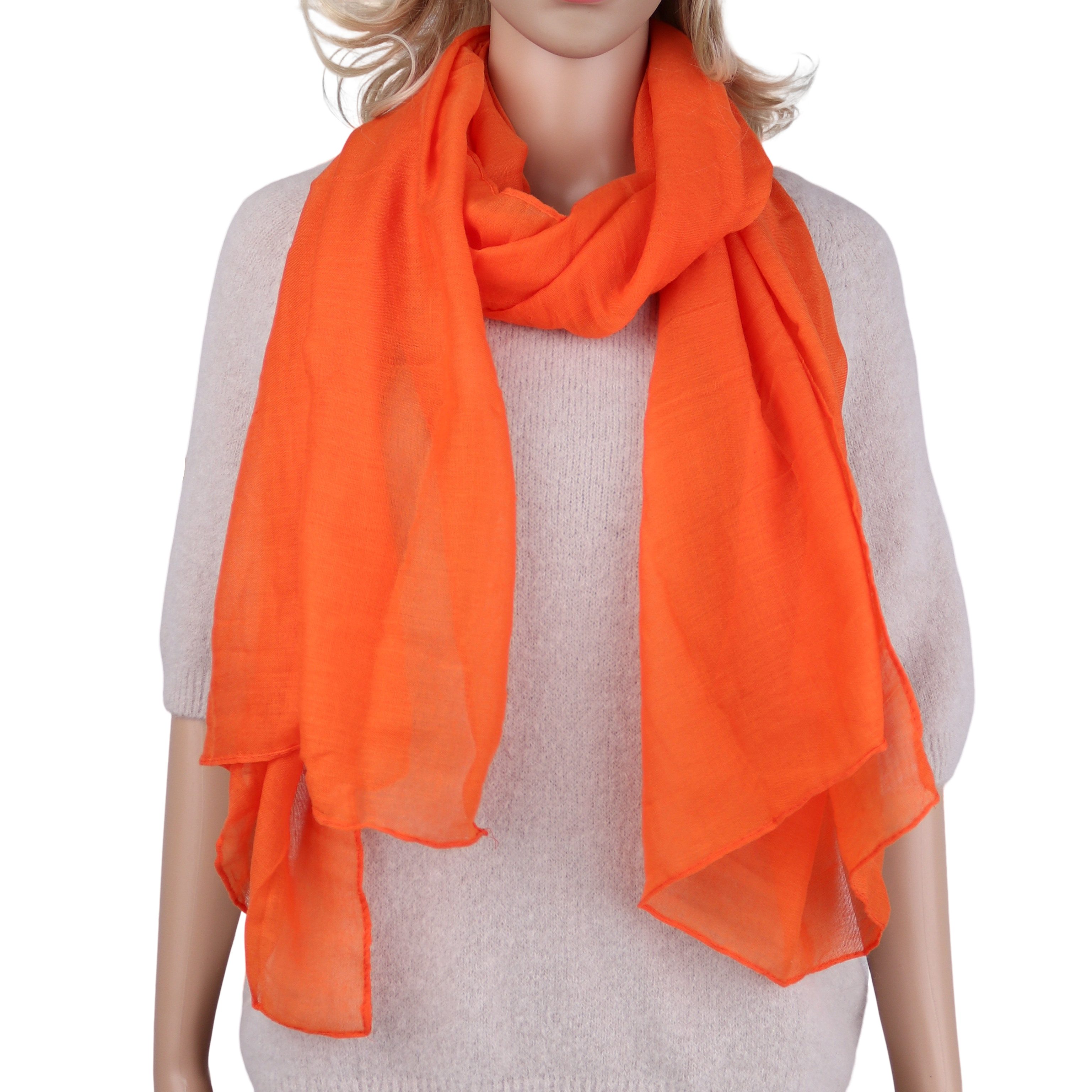 MIRROSI Modeschal weicher Unifarbe Schal 100% Baumwolle, (Viele tolle Farbe günstig online kaufen