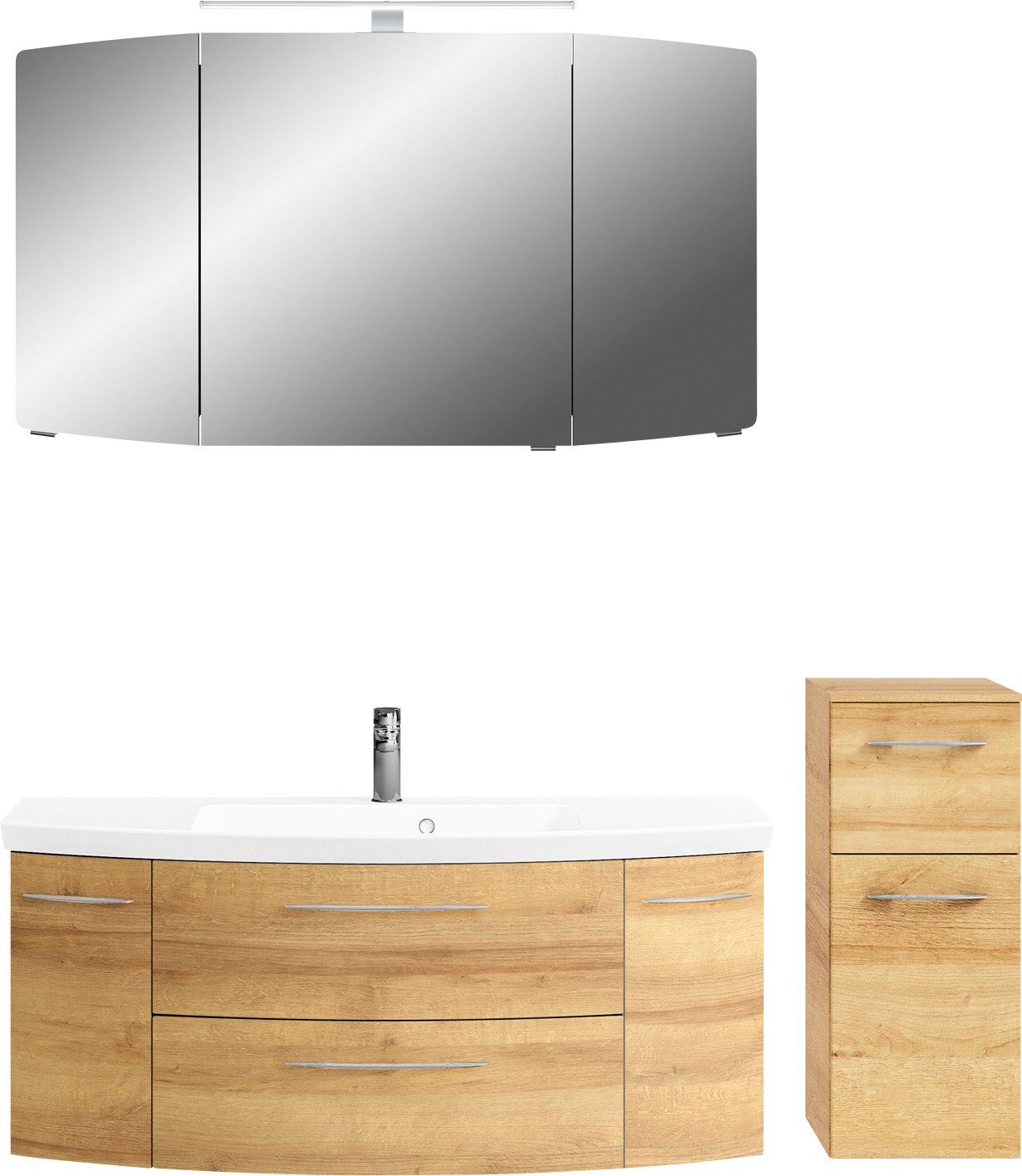 Saphir Badmöbel-Set Cassca Sprint 3-teilig Mineralmarmor-Waschtisch günstig online kaufen