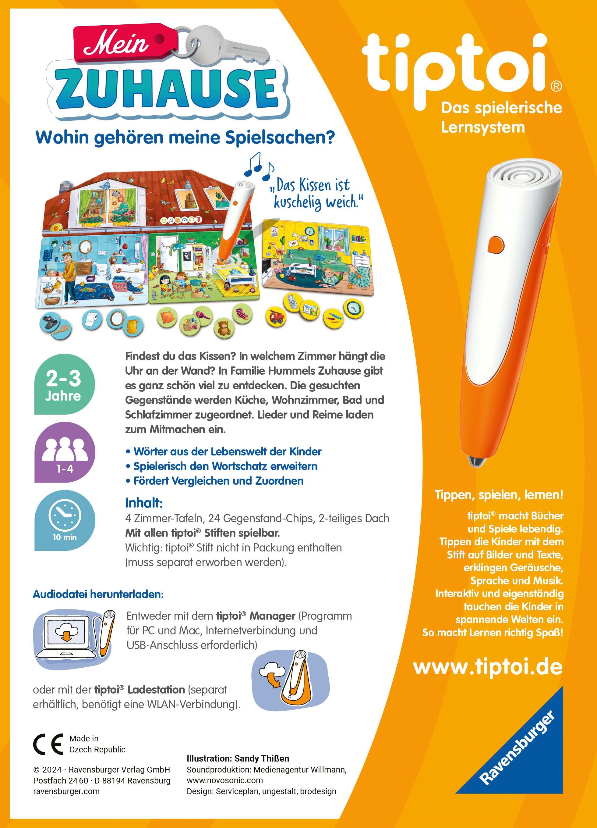 Ravensburger Puzzle tiptoi® Mein Zuhause, Puzzleteile, Made in Europe