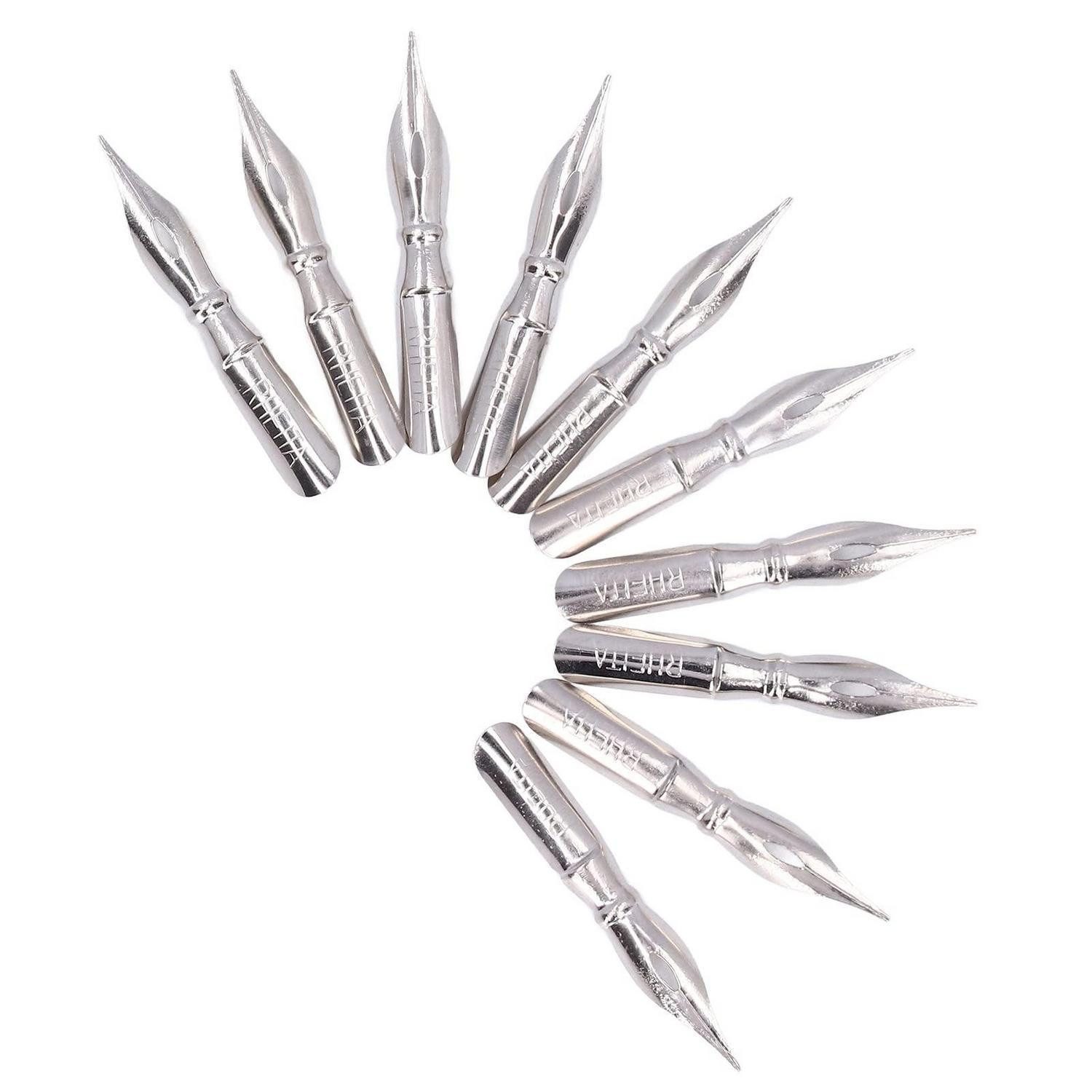 LuxusKollektion Kalligraphie-Stift Kalligraphie Feder Schräg Edelstahl 10Stk