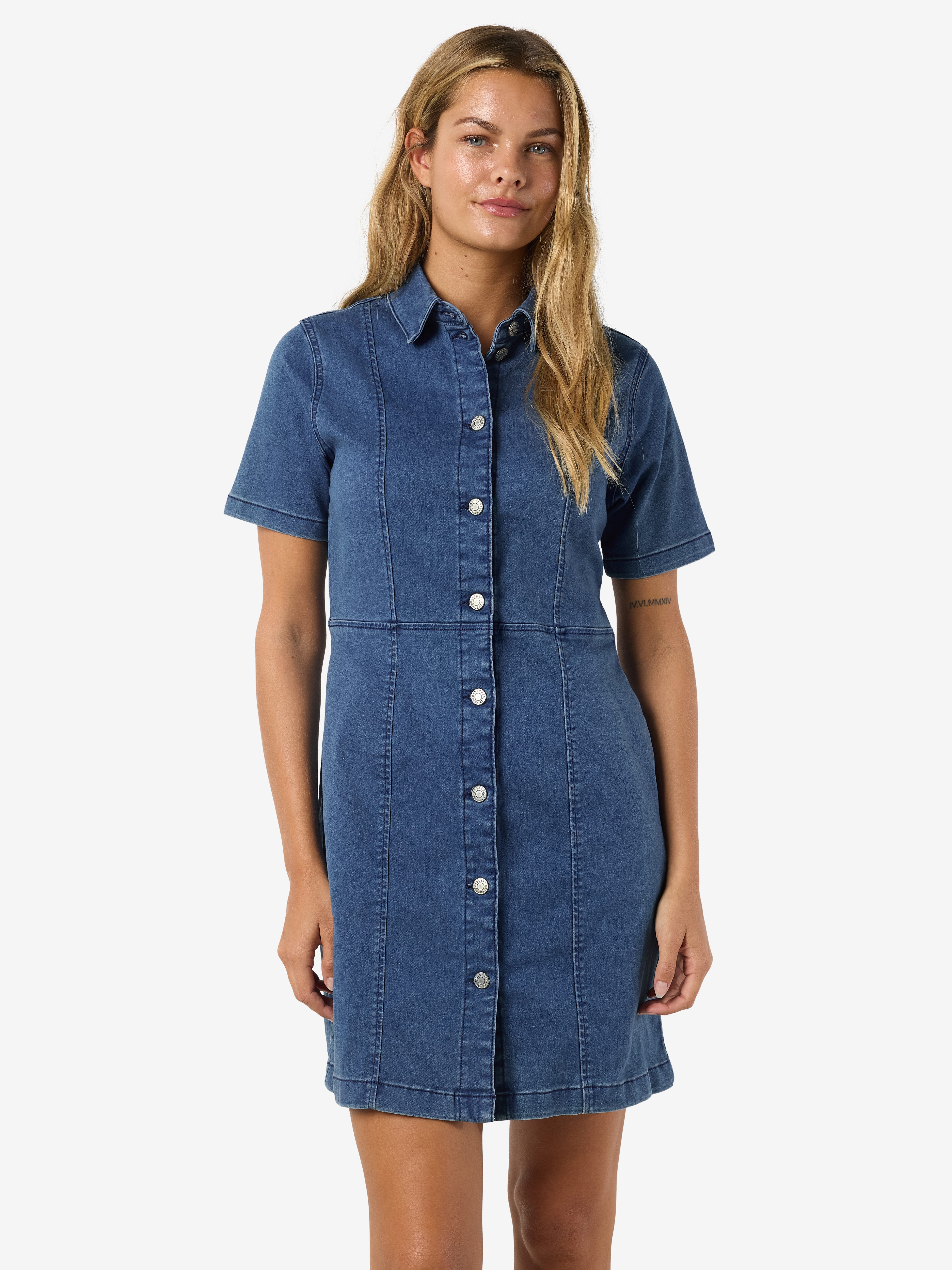 Noisy may Jeanskleid NMNISA S/S SLIM DENIM DRESS VI534MB NOOS
