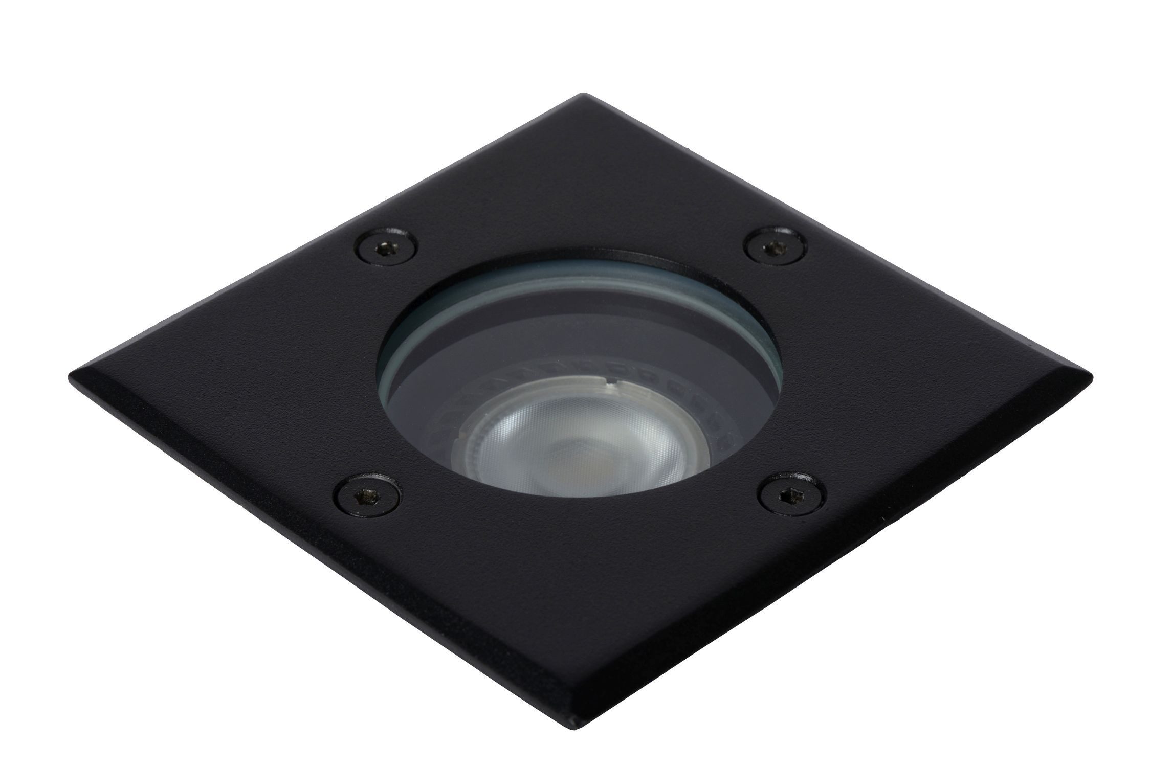 Licht-Erlebnisse Einbauleuchte FESIN, ohne Leuchtmittel, Aluminium GU10 IP67 B: 10,8 cm Schwarz eckig Modern