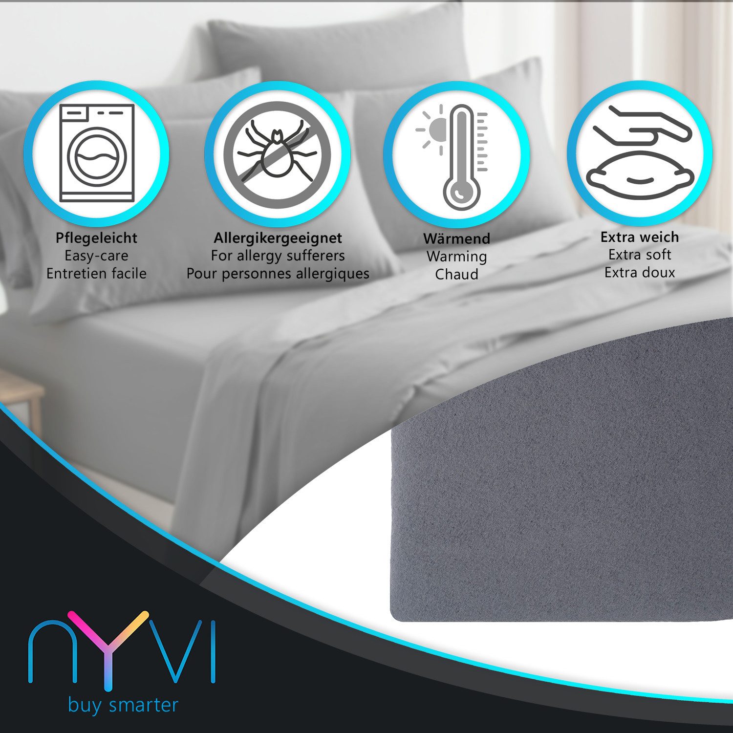 NYVI Spannbettlaken Spannbettlaken DreamScience Winterflausch für Matratzen günstig online kaufen