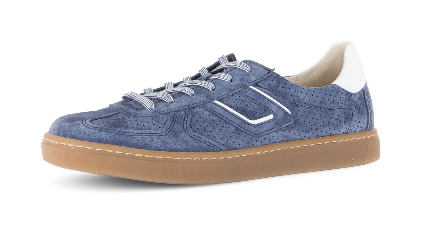 Gabor DAVOS Sneaker, Freizeitschuh, Halbschuh, Schnürschuh mit Lochmuster, Weite H