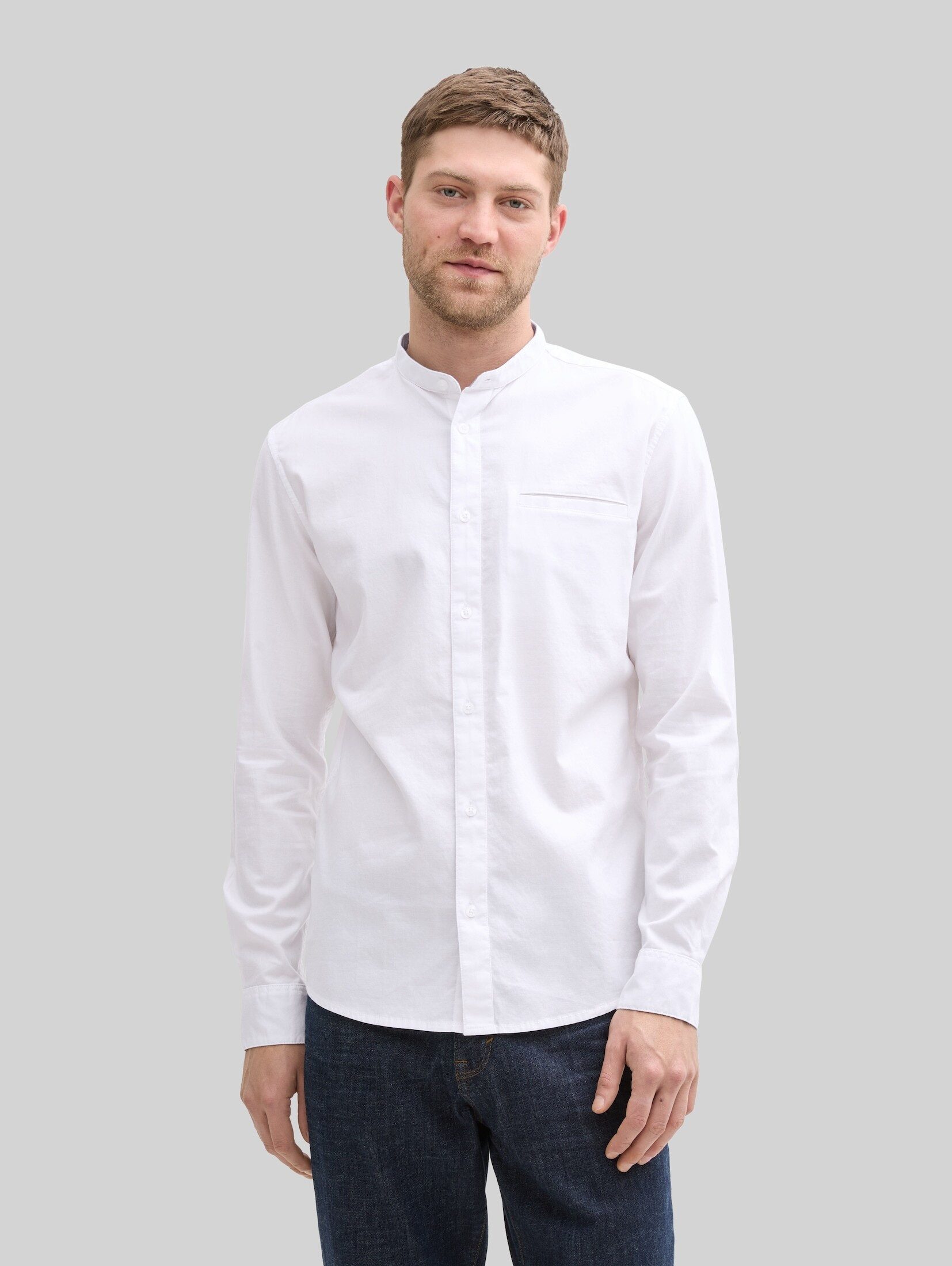 TOM TAILOR Langarmhemd Blusen & Shirts Fitted Oxford Hemd mit Brusttasche