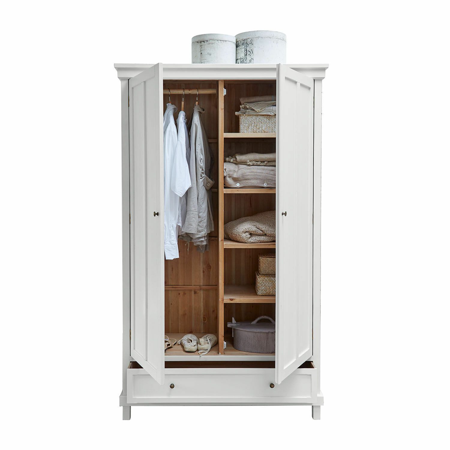Mirabeau Kleiderschrank Kleiderschrank Sirevol antikweiß