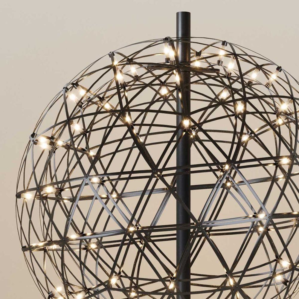 s.luce Stehlampe Atom LED-Stehleuchte aus Metall mit Touchdimmer Gold, Warmweiß