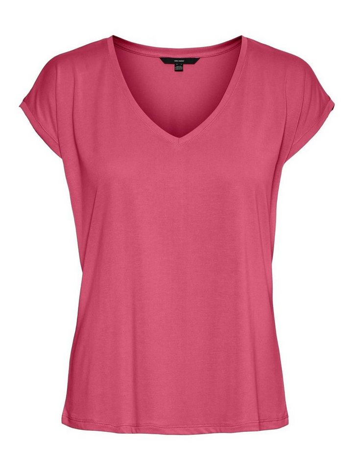 Vero Moda V-Shirt VMFILLI SS V-NECK TEE GA NOOS, Ein rundum gelungenes Teil VMFILLI  SS V-NECK TEE GA NOOS - 10247666 in Rot-2