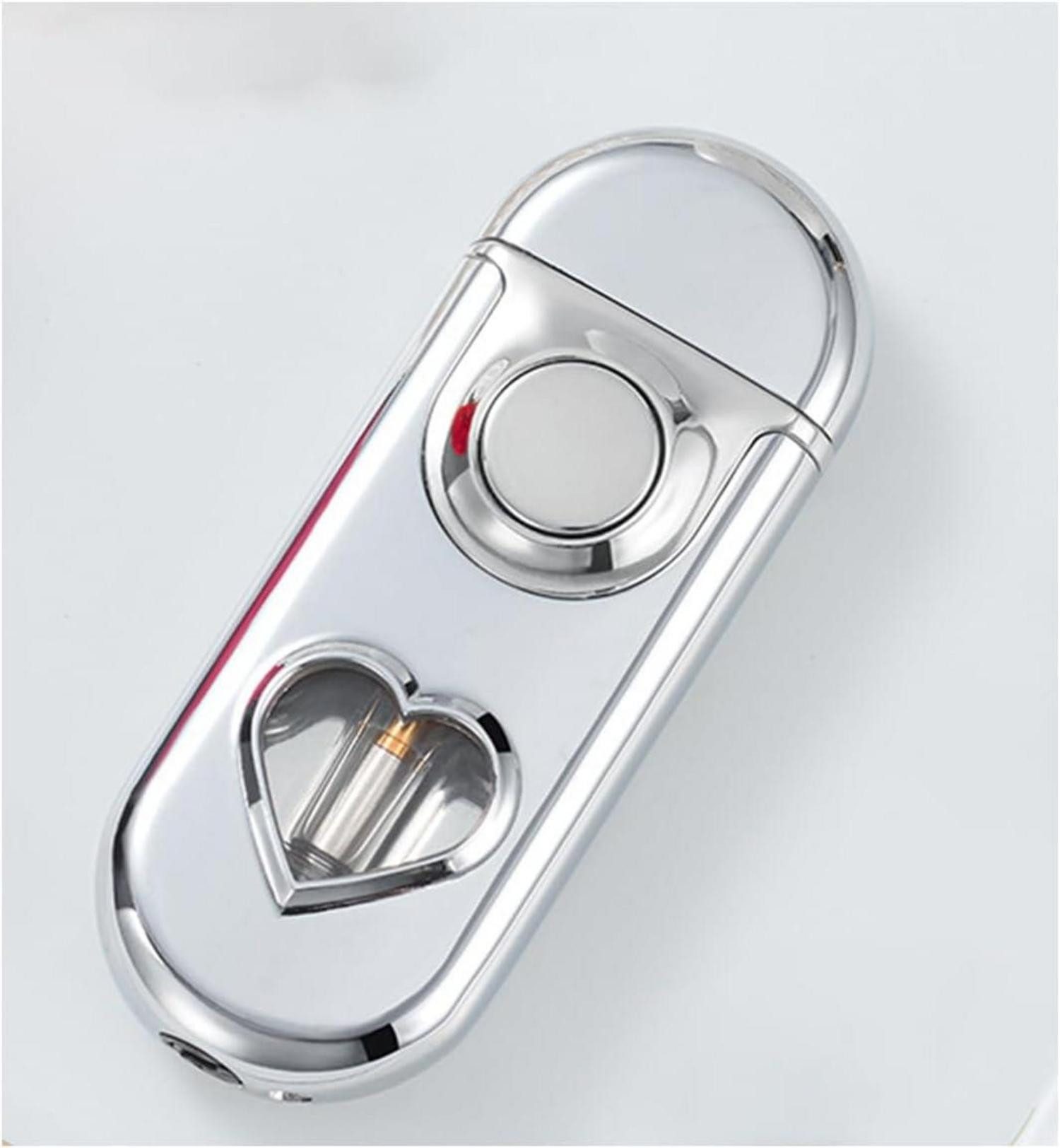 Feuerzeug Feuerzeugbenzin Lighter Windproof Flameless Silber Grau