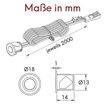 kalb Schalter Einbauschalter rund, Ein/Aus, Dimmen, 12VDC, max. 3A