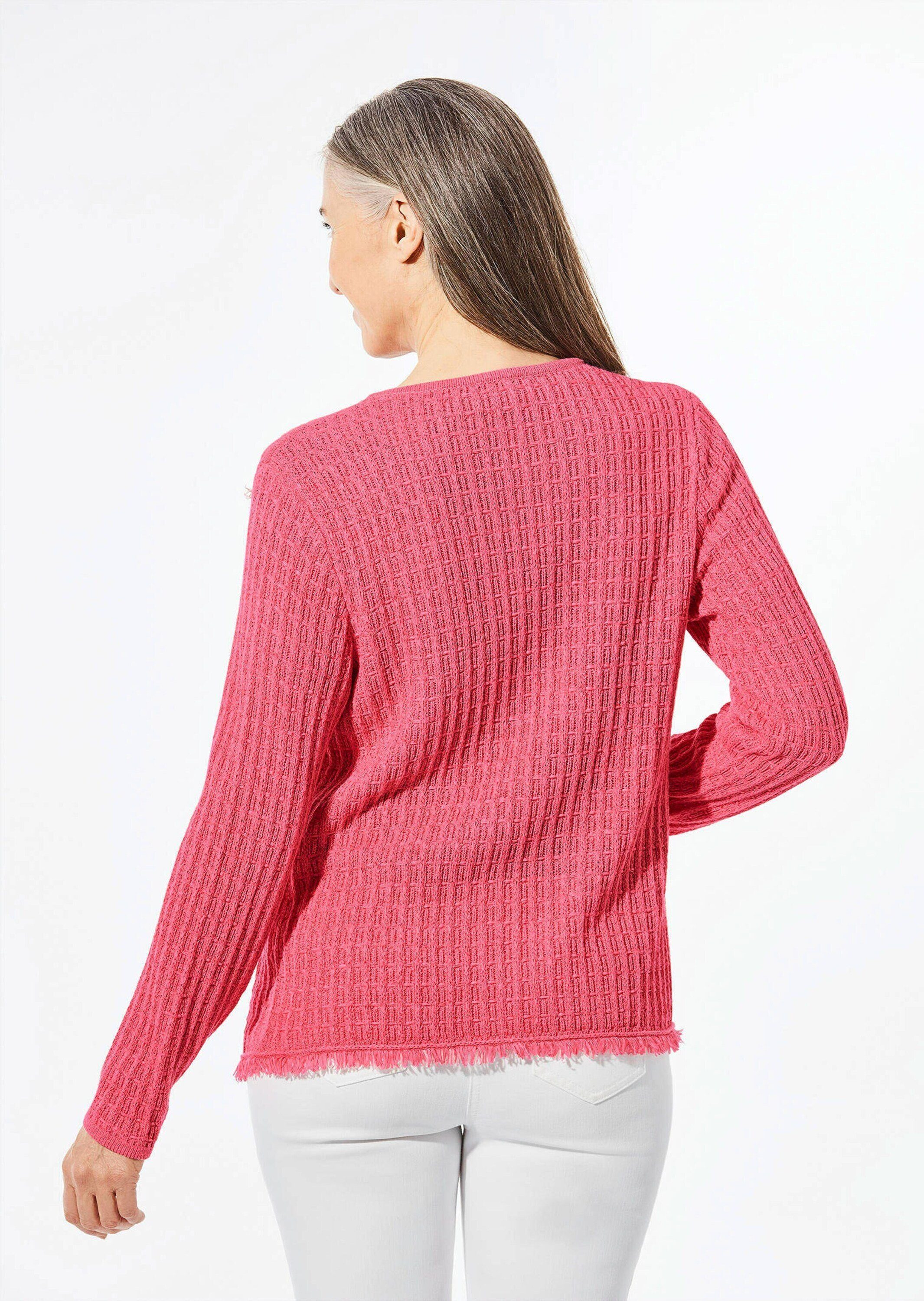 GOLDNER Strickjacke Strickjacke mit Druckknöpfen