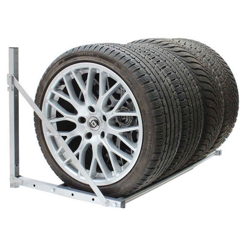 TRUTZHOLM Wandregal »Reifenwandhalterung ausziehbar für 4 Räder Traglast 136 kg«